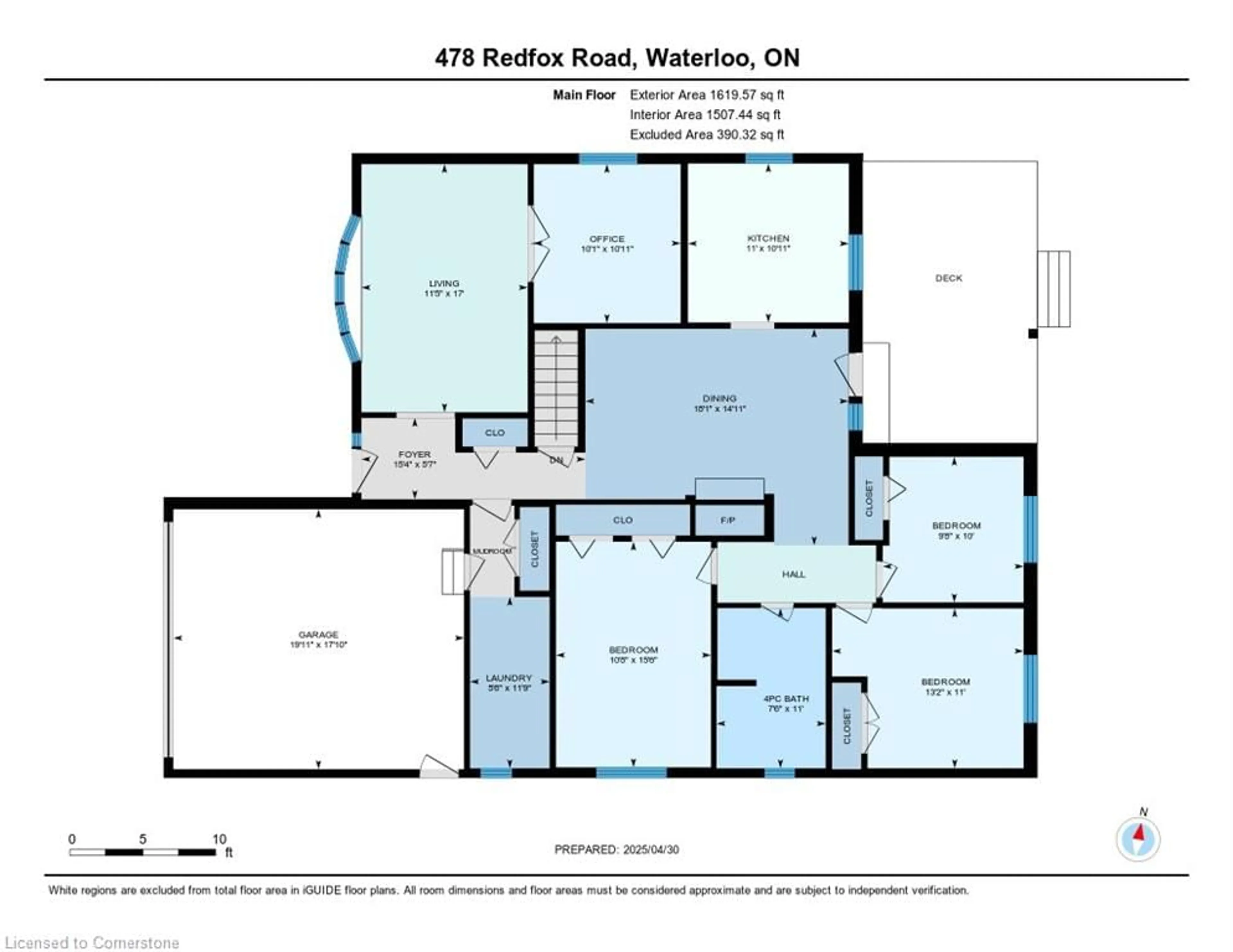 Floor plan for 478 Redfox Rd, Waterloo Ontario N2K 2T1
