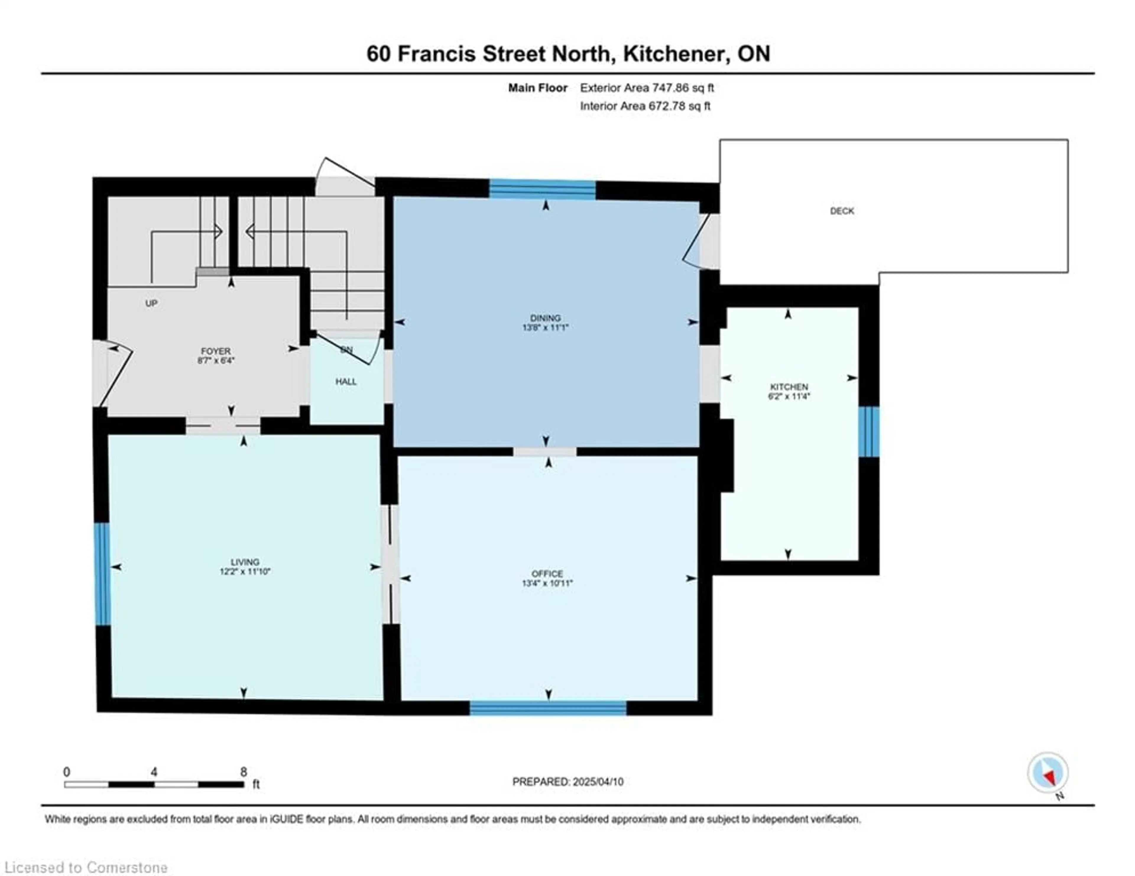 Floor plan for 60 Francis St, Kitchener Ontario N2H 5B5
