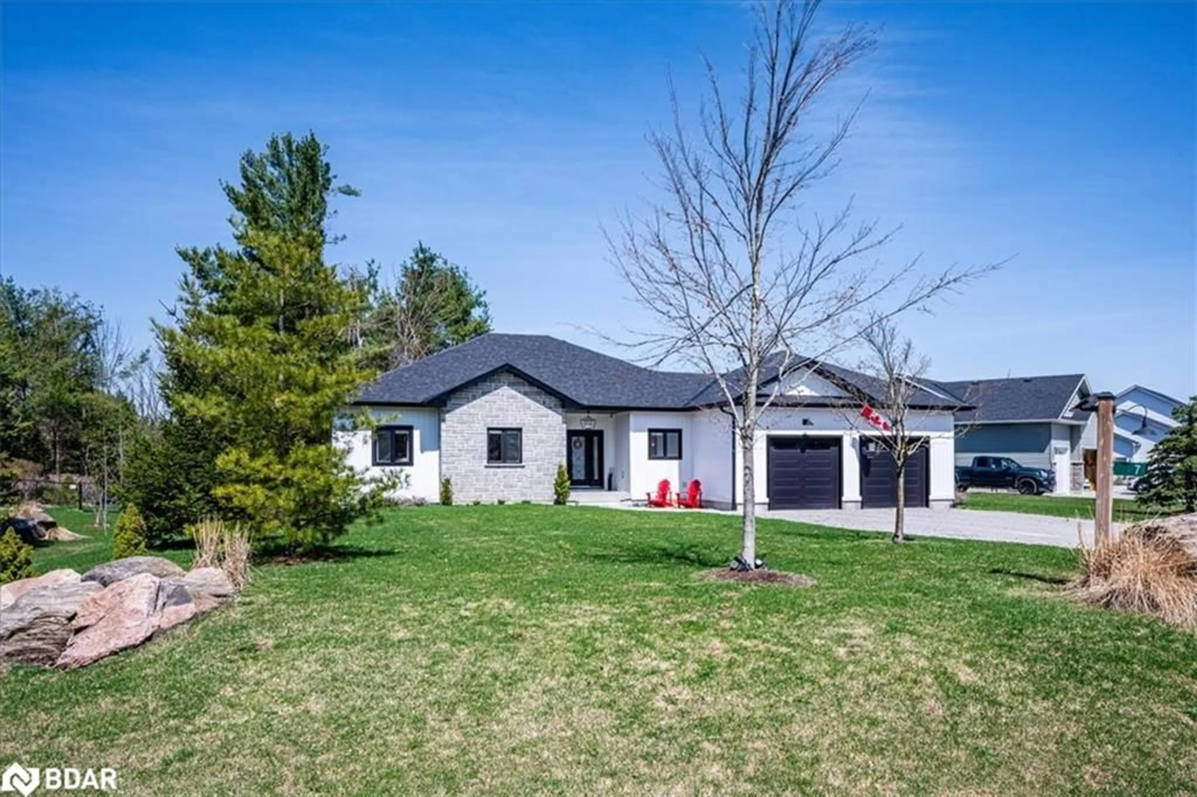 A pic from outside/outdoor area/front of a property/back of a property/a pic from drone, unknown for 7 Brechin Cres, Moonstone Ontario L0K 1N0