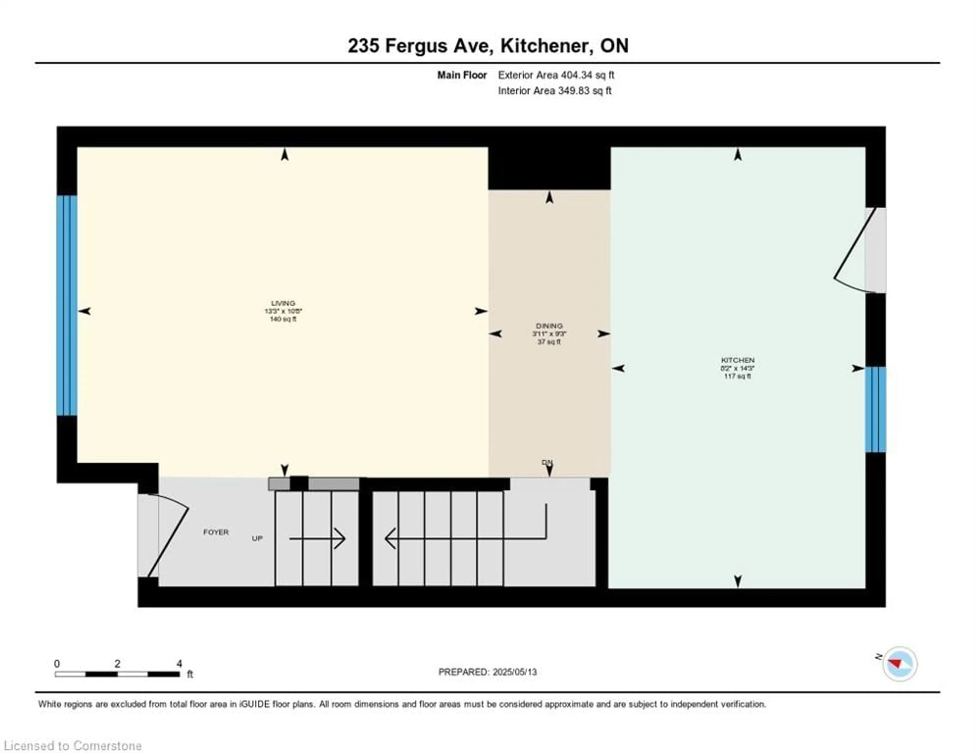 Floor plan for 235 Fergus Ave, Kitchener Ontario N2A 2H6
