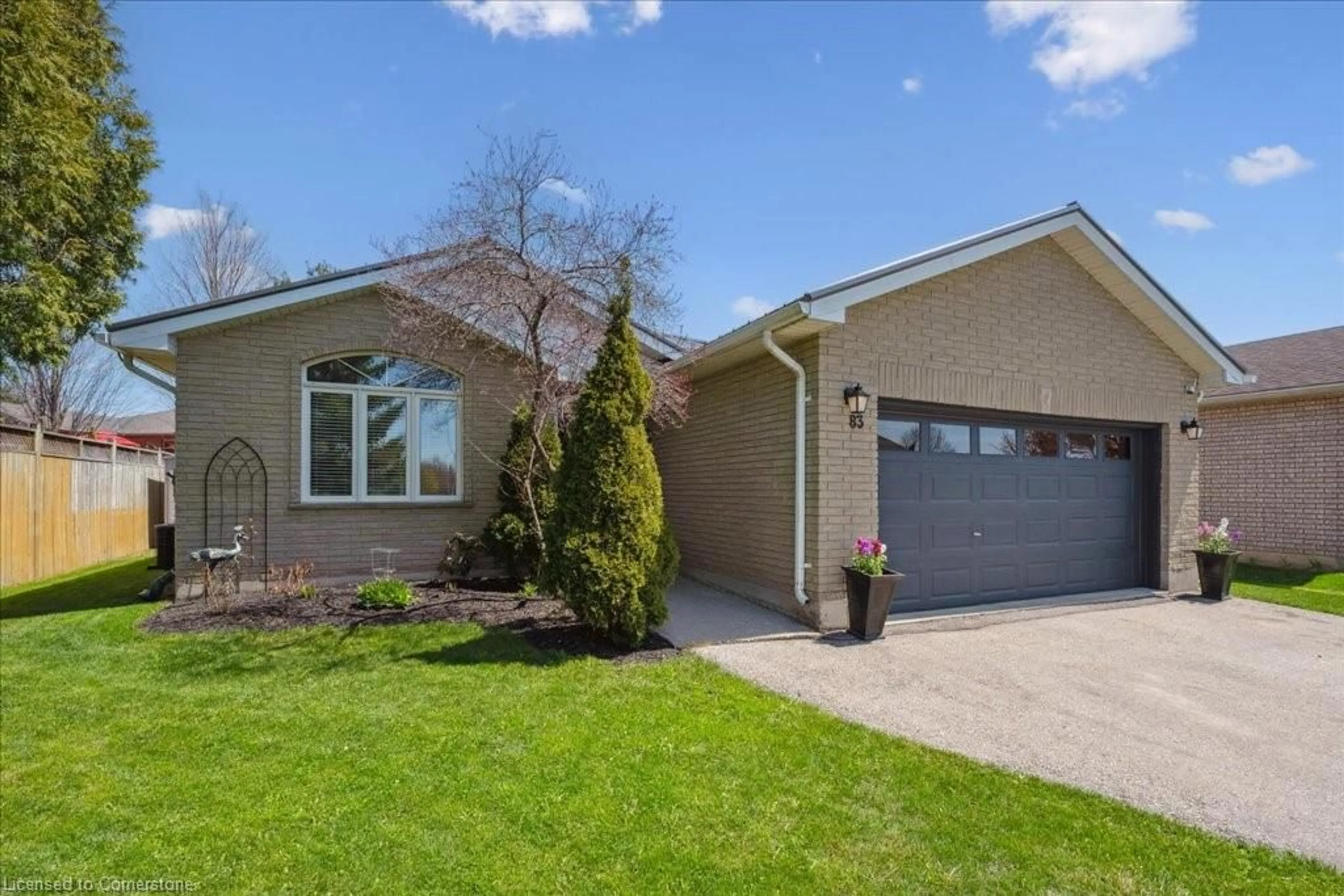 Home with vinyl exterior material, street for 83 Whitlaw Way, Paris Ontario N3L 4B5