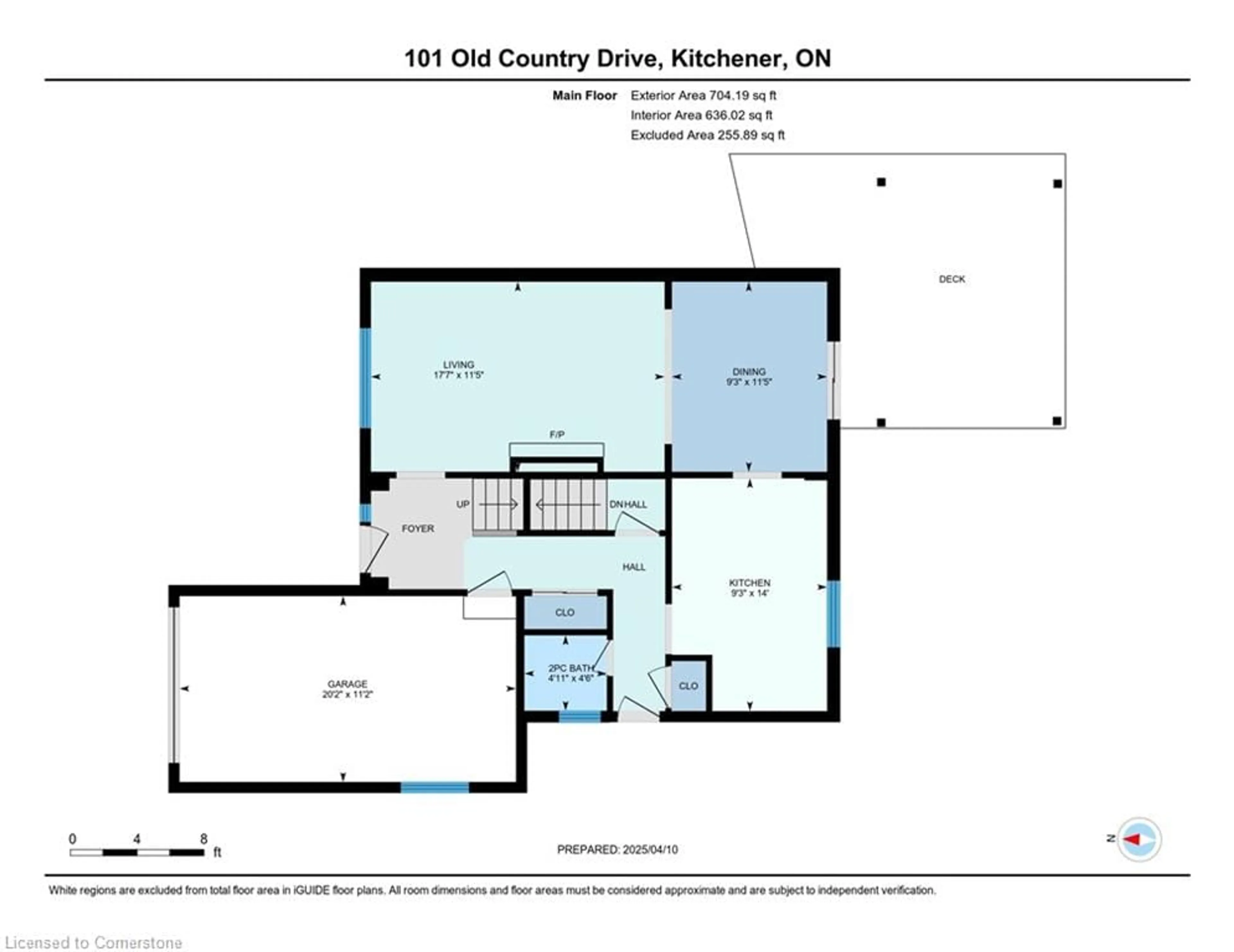 Floor plan for 101 Old Country Dr, Kitchener Ontario N2E 1S4