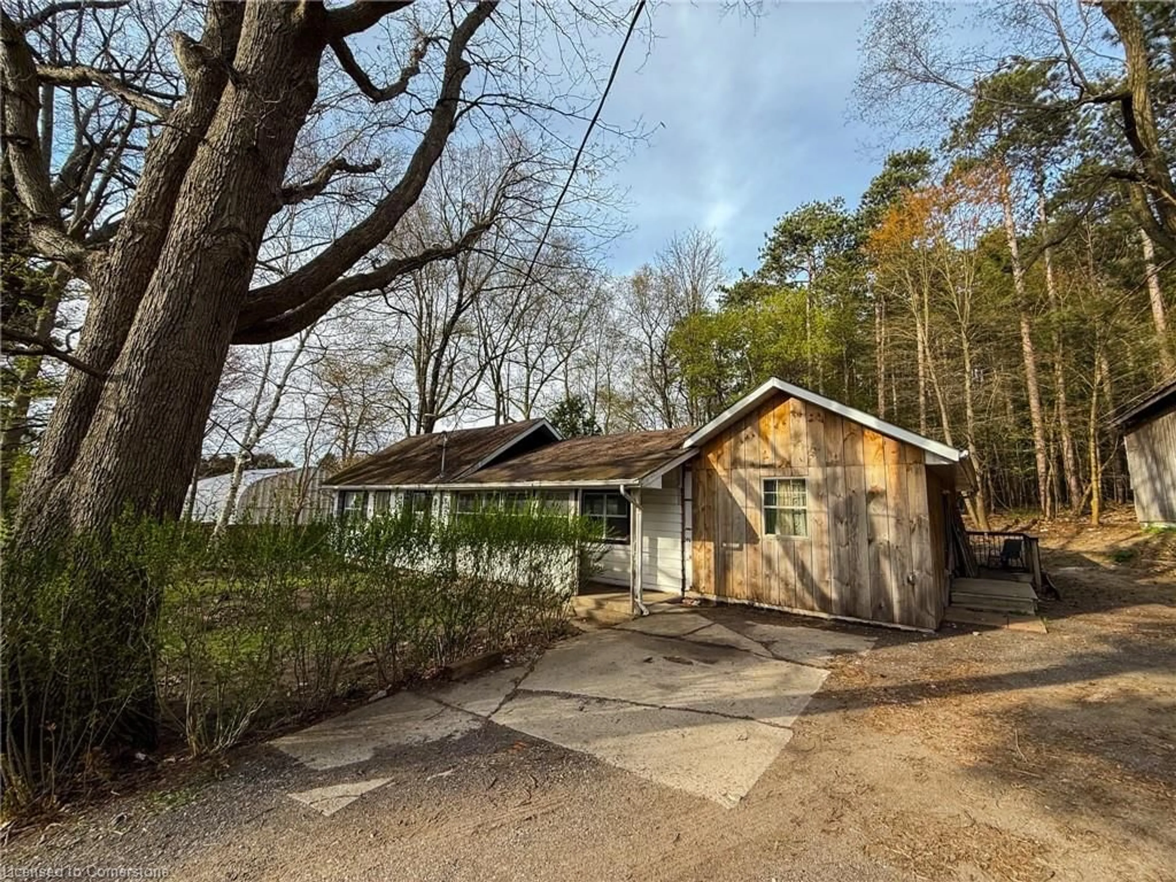 A pic from outside/outdoor area/front of a property/back of a property/a pic from drone, forest/trees view for 1750 Charlotteville West Quarter Line, Simcoe Ontario N3Y 4J9