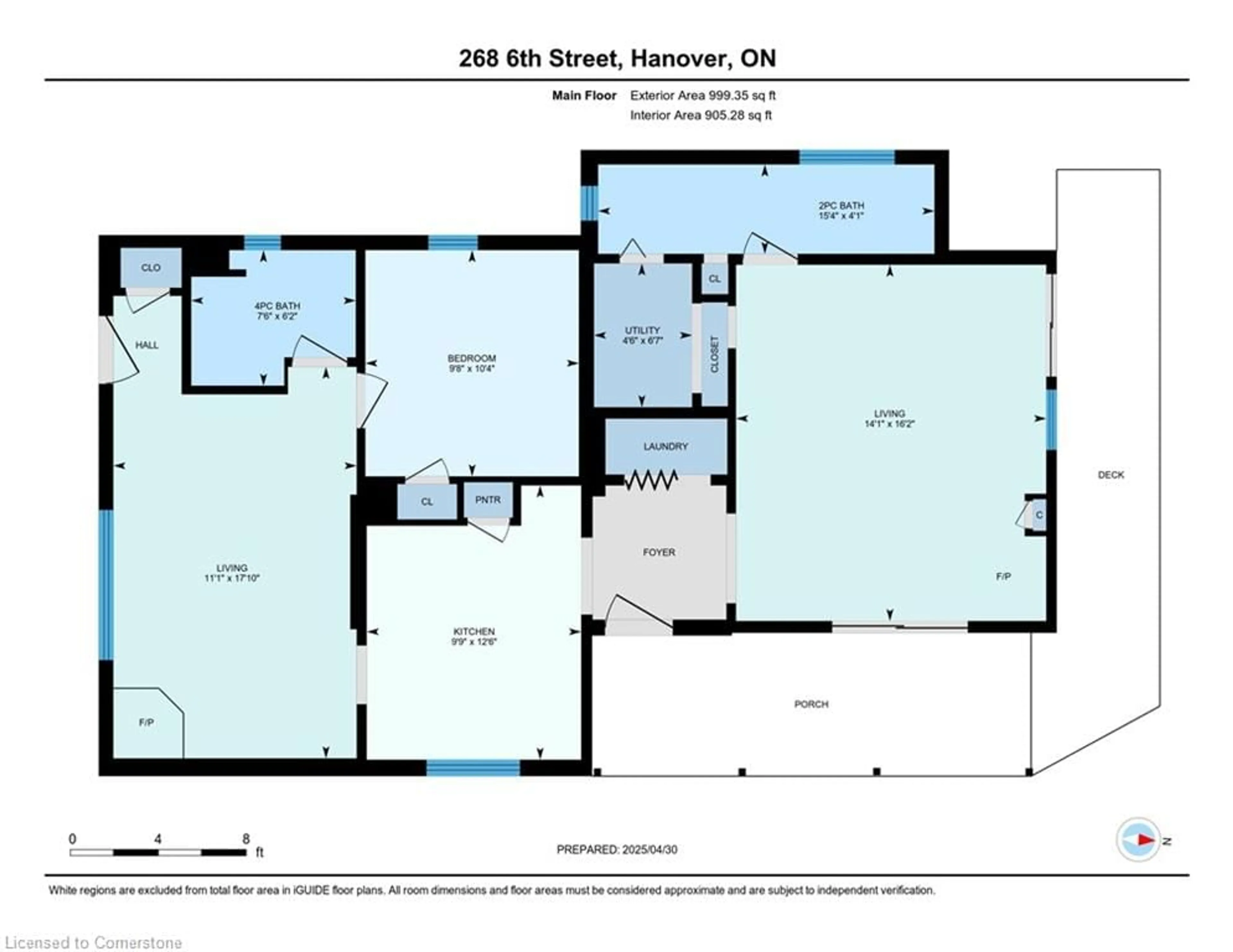 Floor plan for 268 6th St, Hanover Ontario N4N 1C4