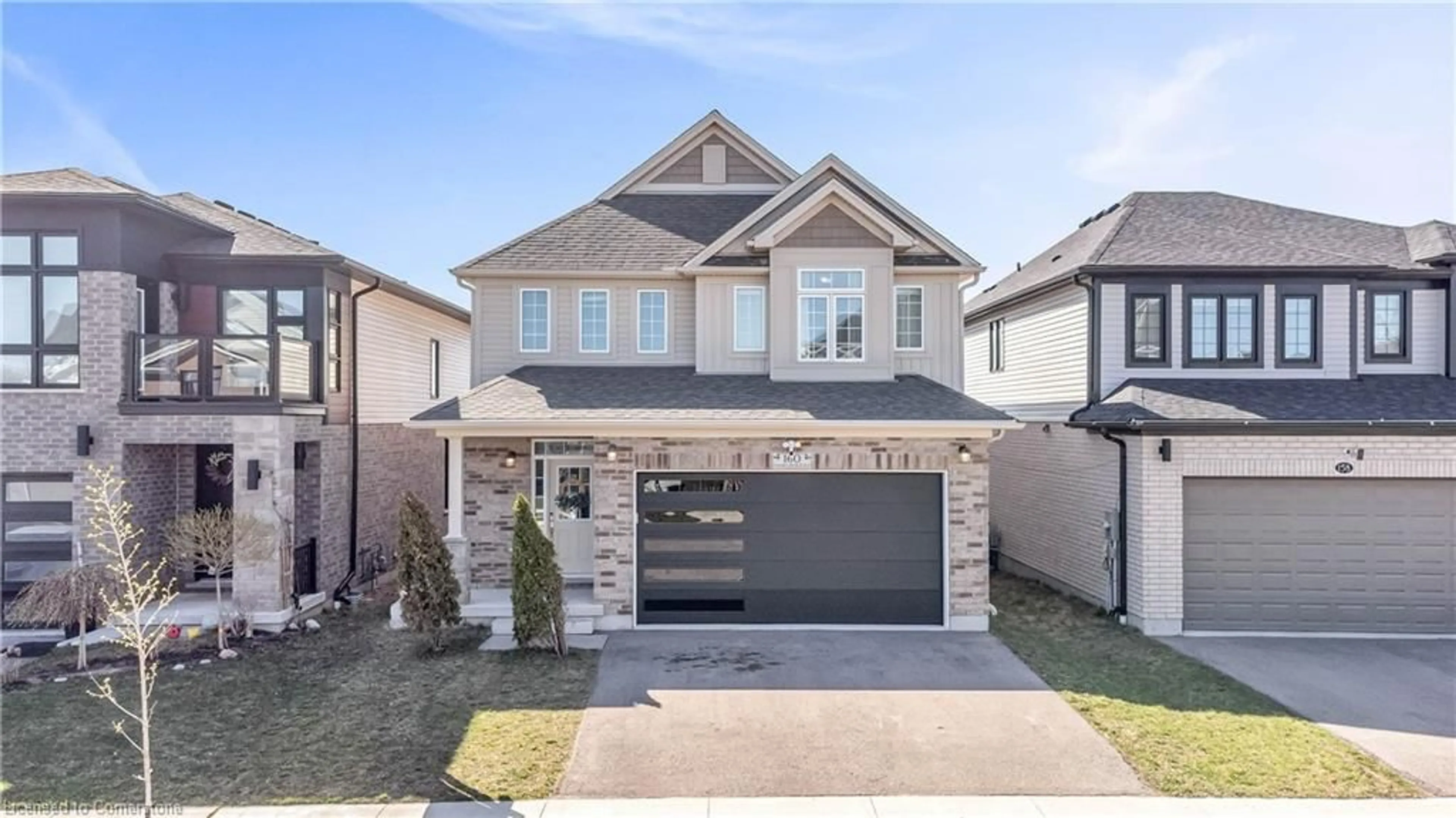 Home with brick exterior material, street for 160 Foamflower Pl, Waterloo Ontario N2V 0G9