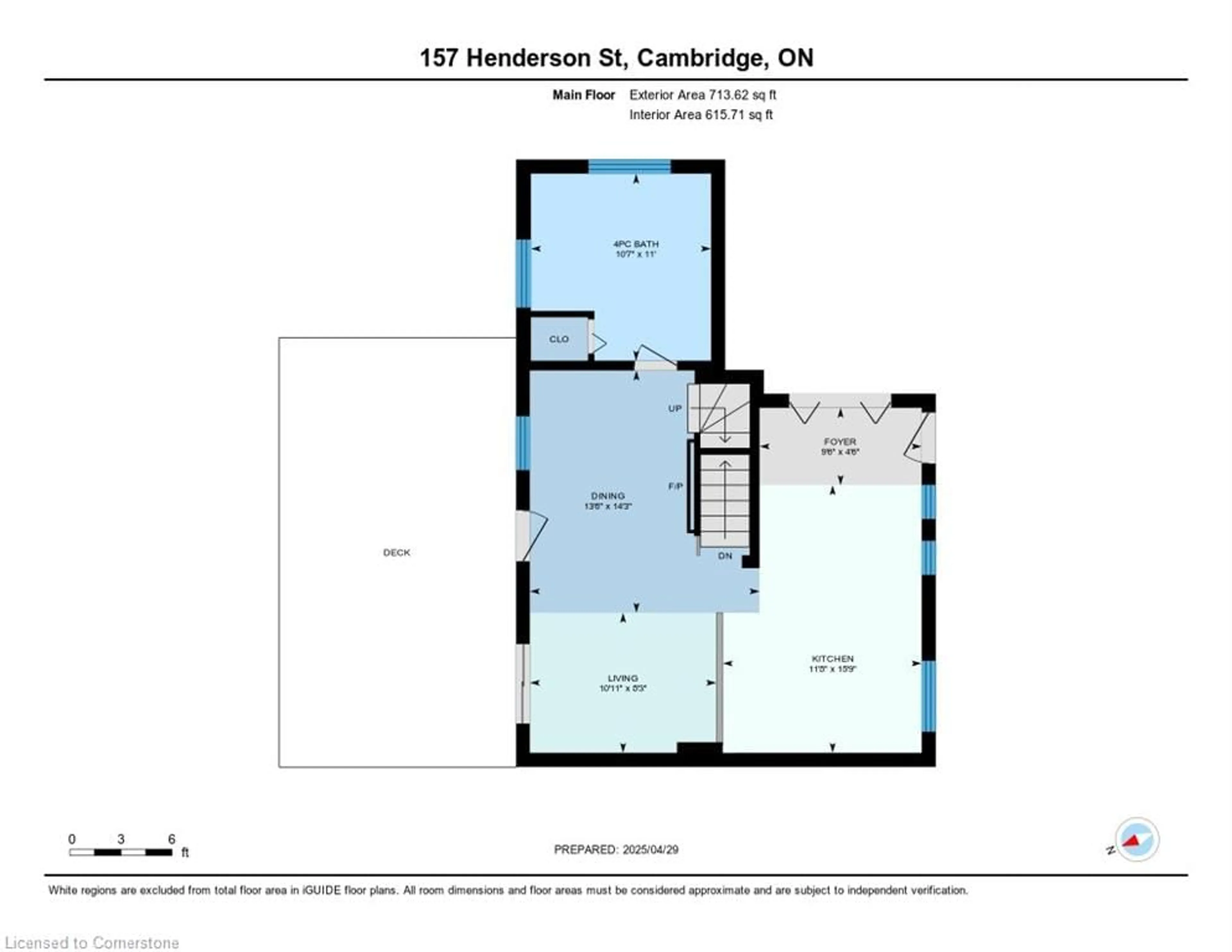 Floor plan for 157 Henderson St, Cambridge Ontario N3C 2G3