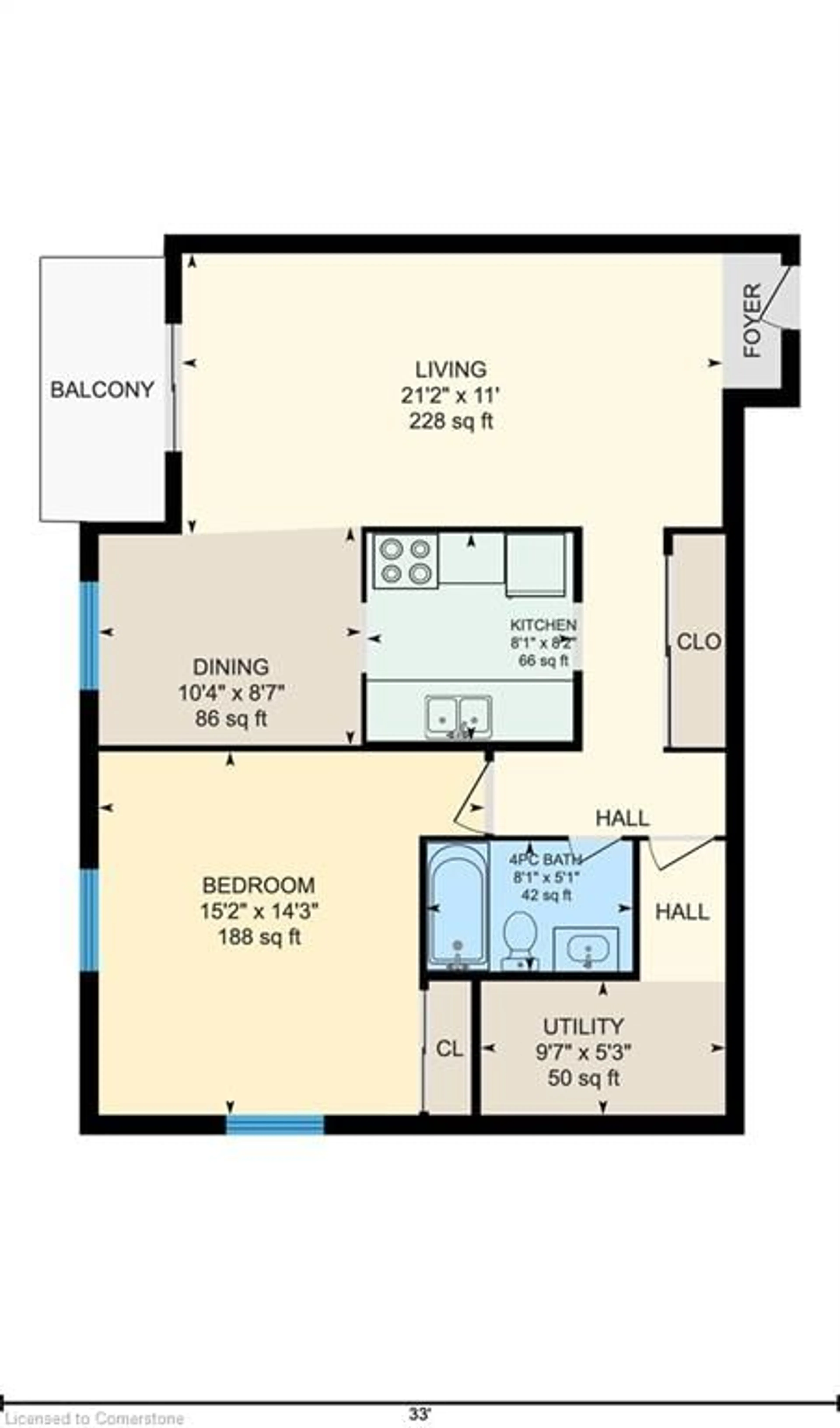 Floor plan for 4209 Hixon St #202, Beamsville Ontario L3J 0K2