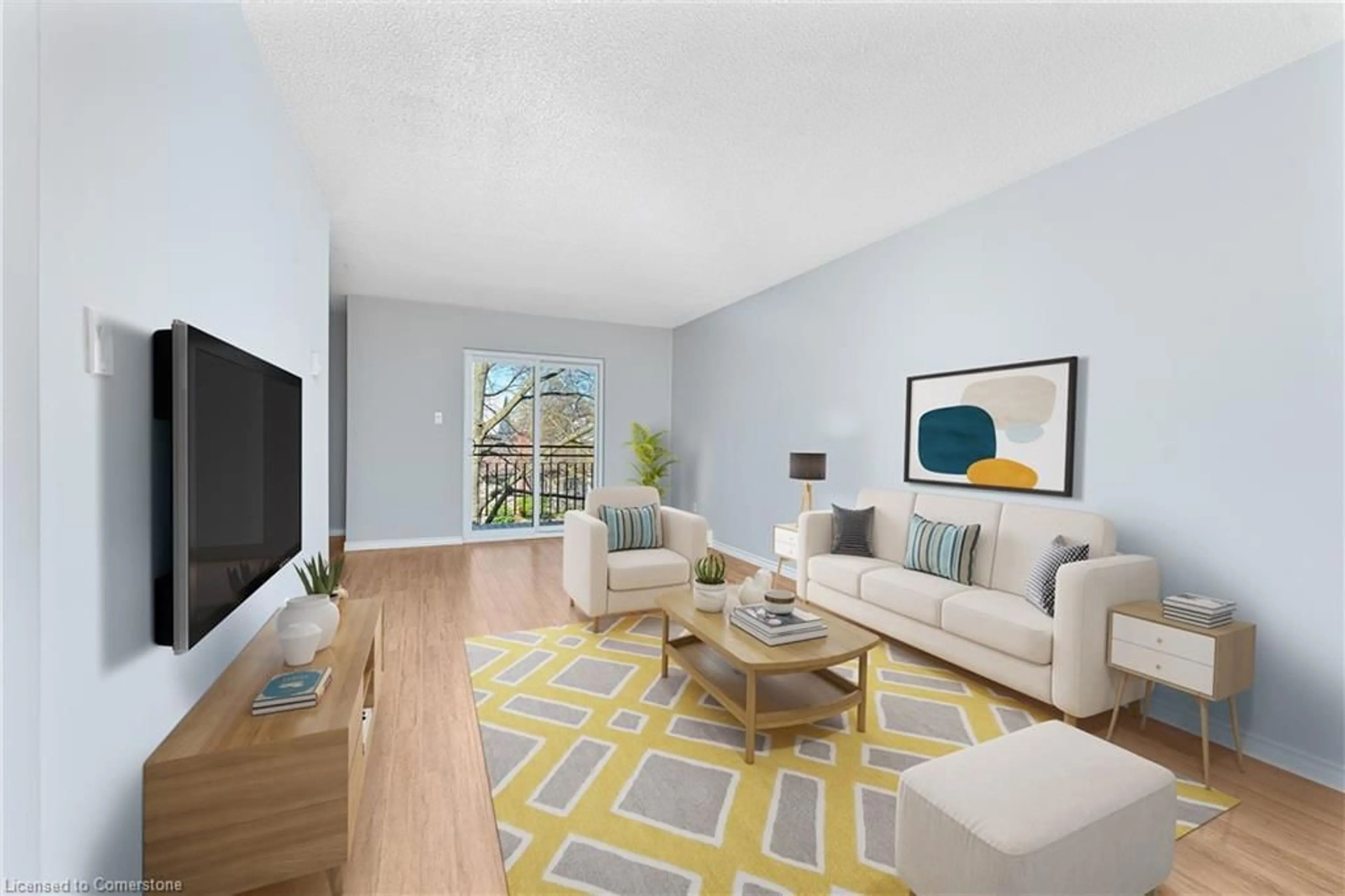 Living room with furniture, unknown for 4209 Hixon St #202, Beamsville Ontario L3J 0K2