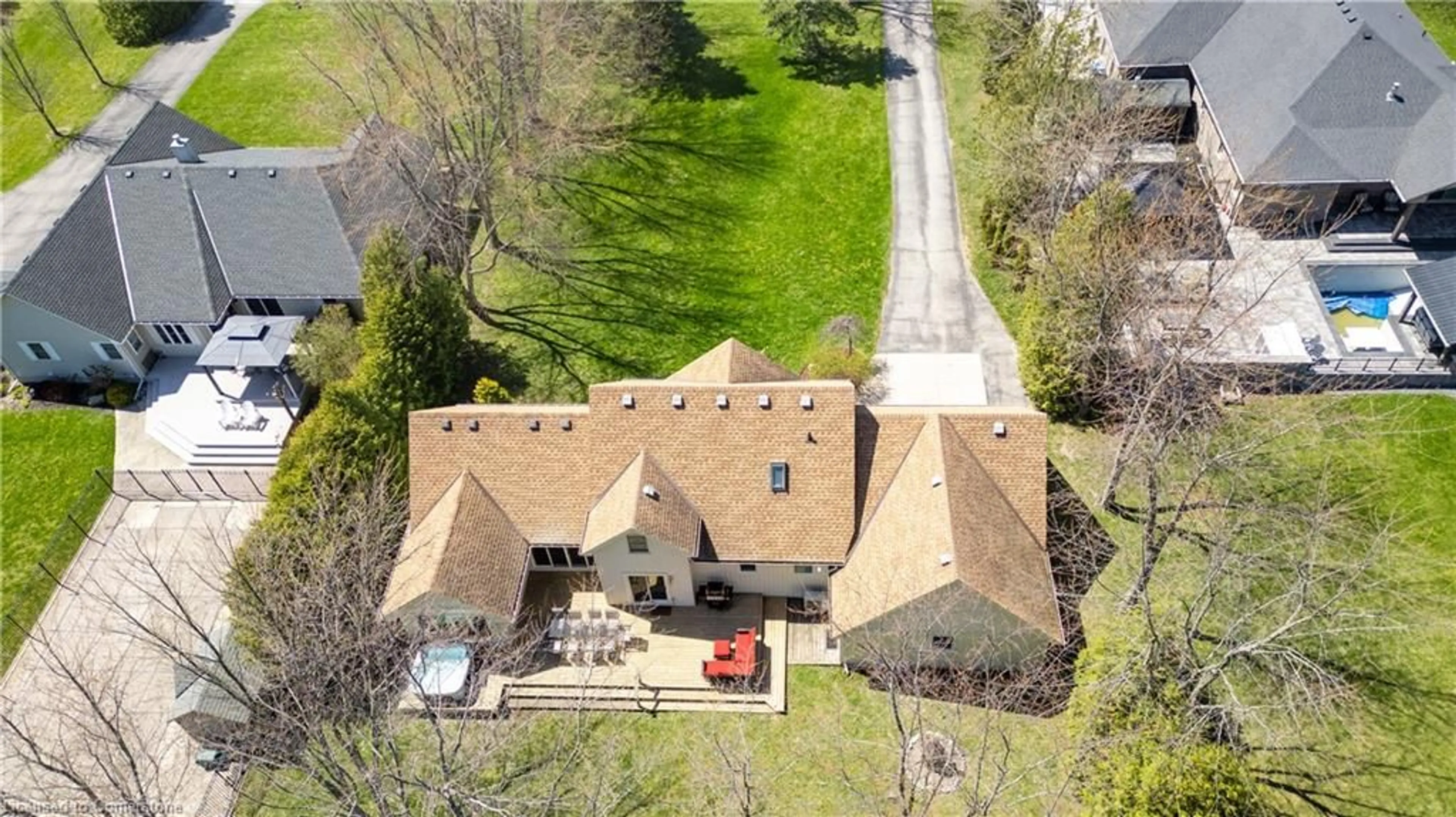 A pic from outside/outdoor area/front of a property/back of a property/a pic from drone, street for 72840 Archambault St, St. Joseph Ontario N0M 2T0