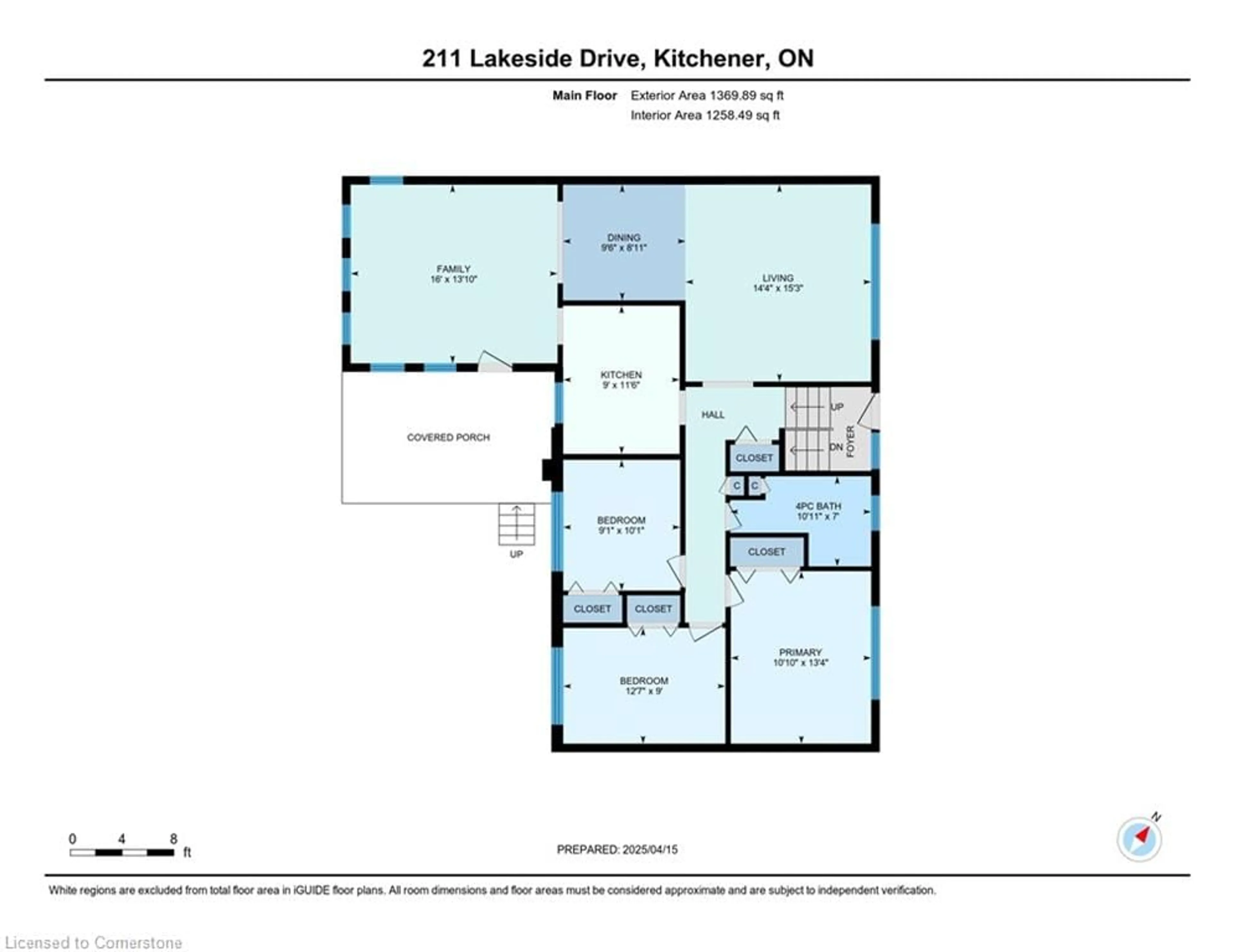 Floor plan for 211 Lakeside Dr, Kitchener Ontario N2M 4C7