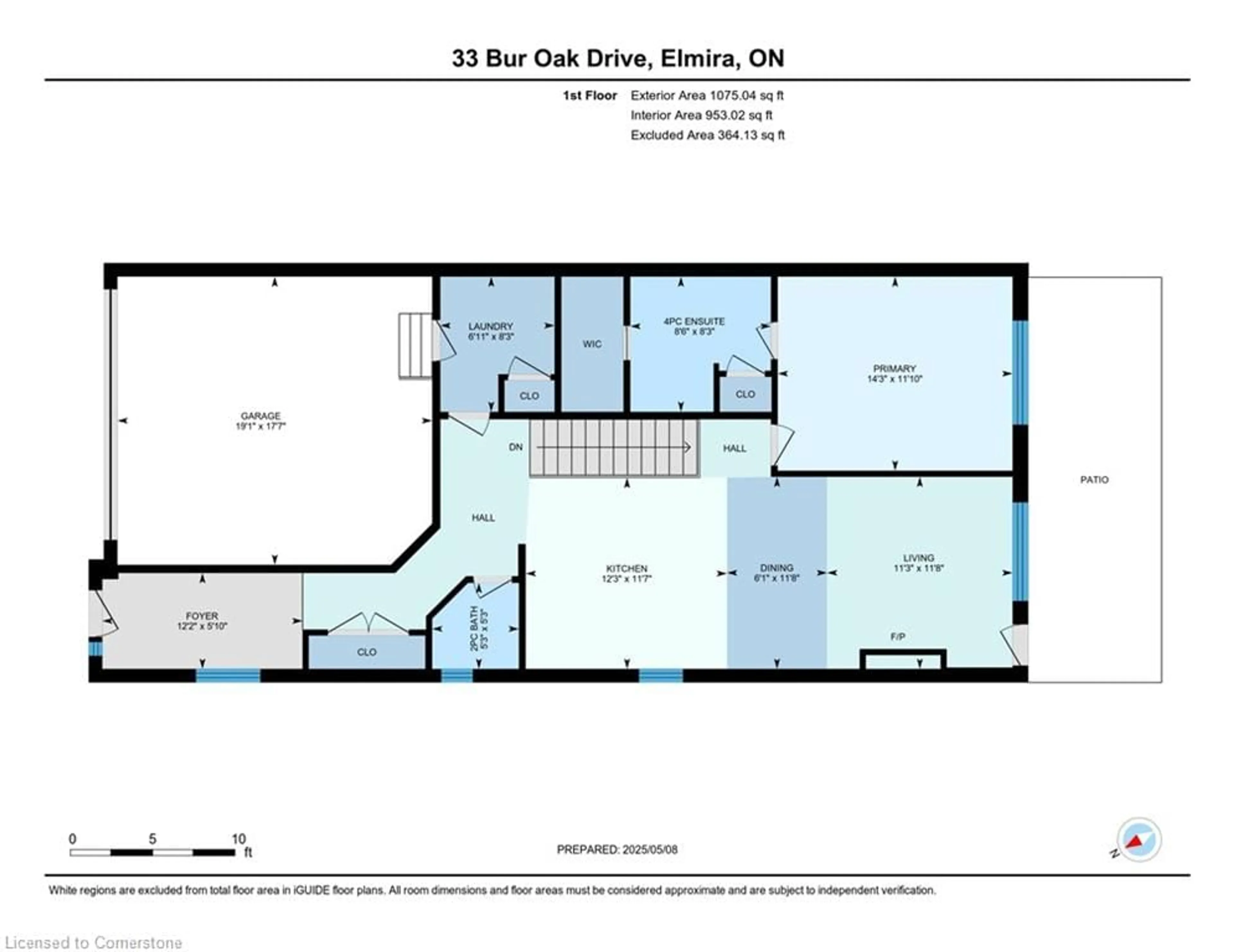 Floor plan for 33 Bur Oak Dr, Elmira Ontario N3B 0C6
