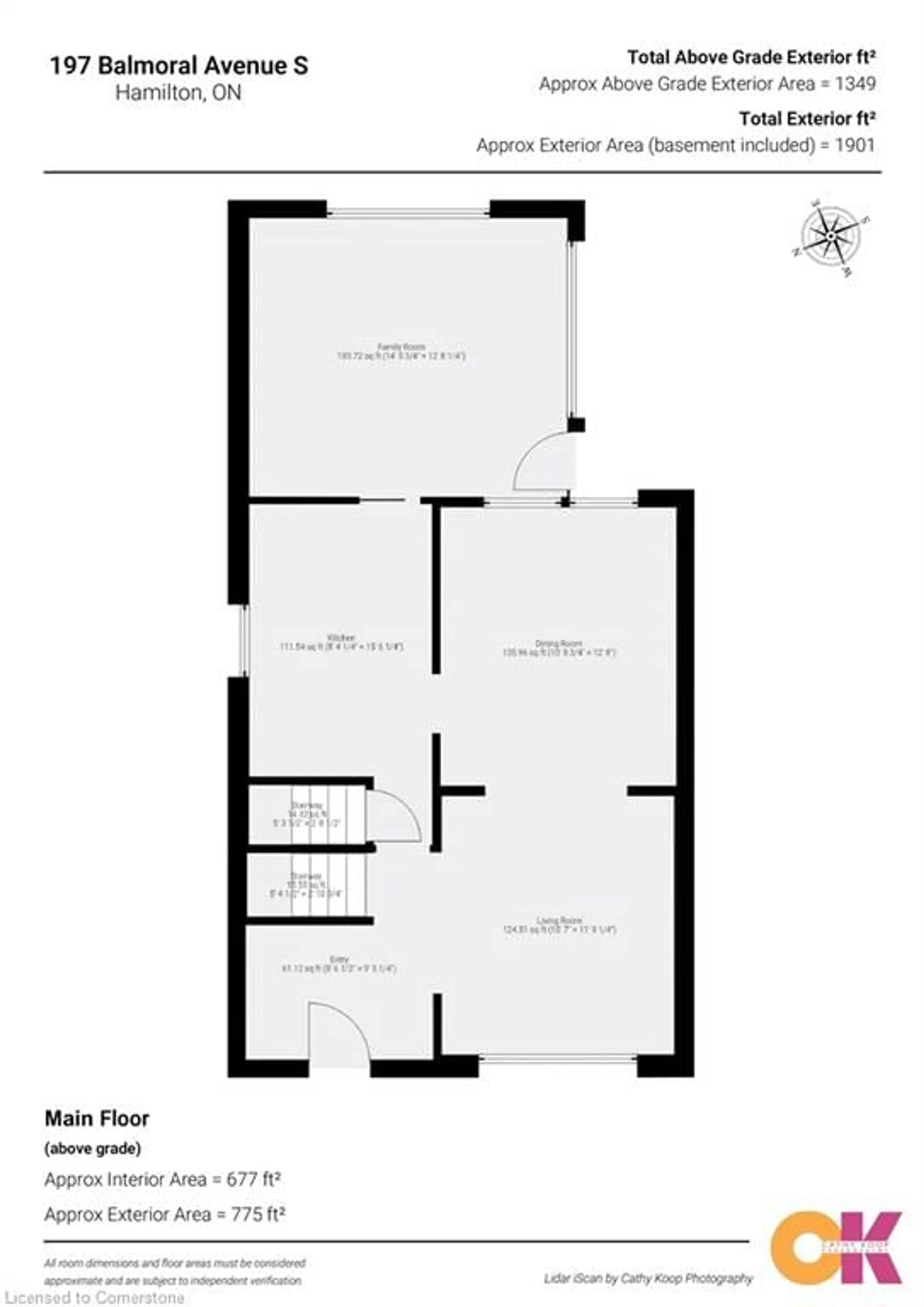 Floor plan for 197 Balmoral Ave, Hamilton Ontario L8M 3K5
