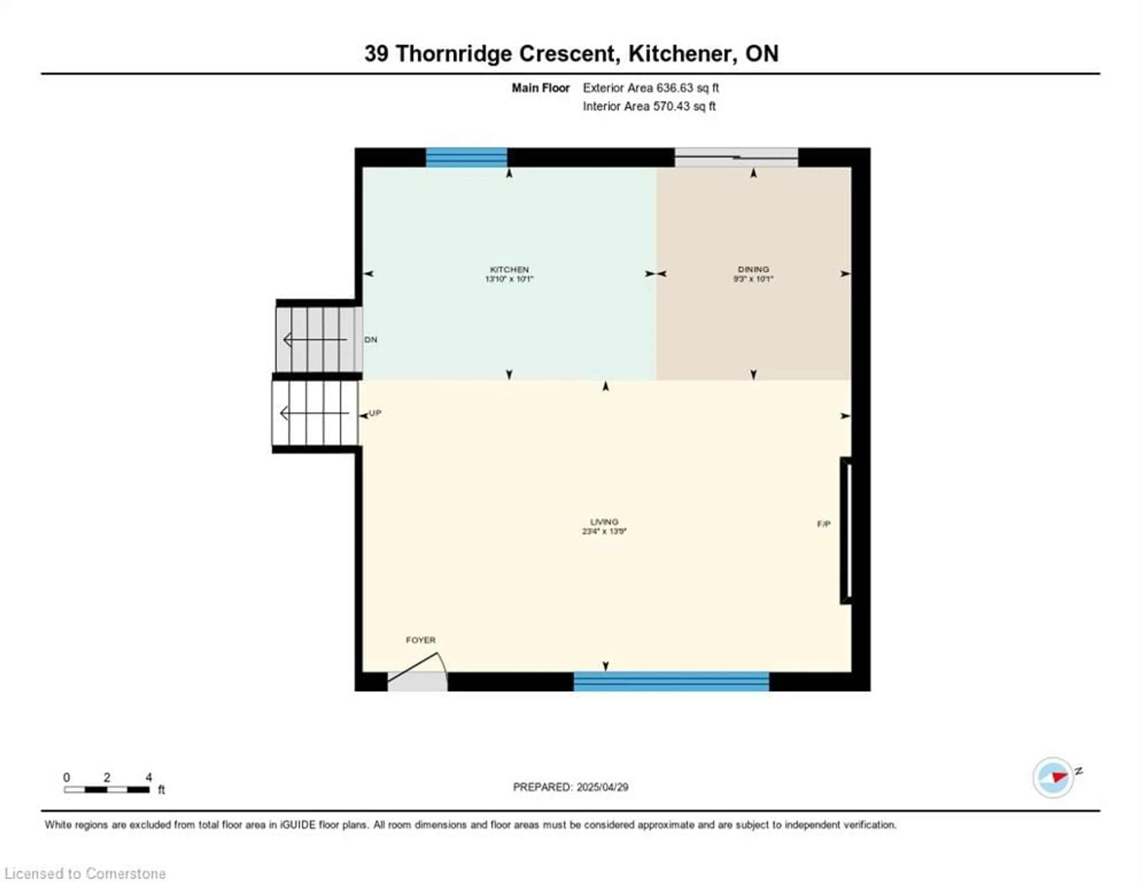 Floor plan for 39 Thornridge Cres, Kitchener Ontario N2M 4V9