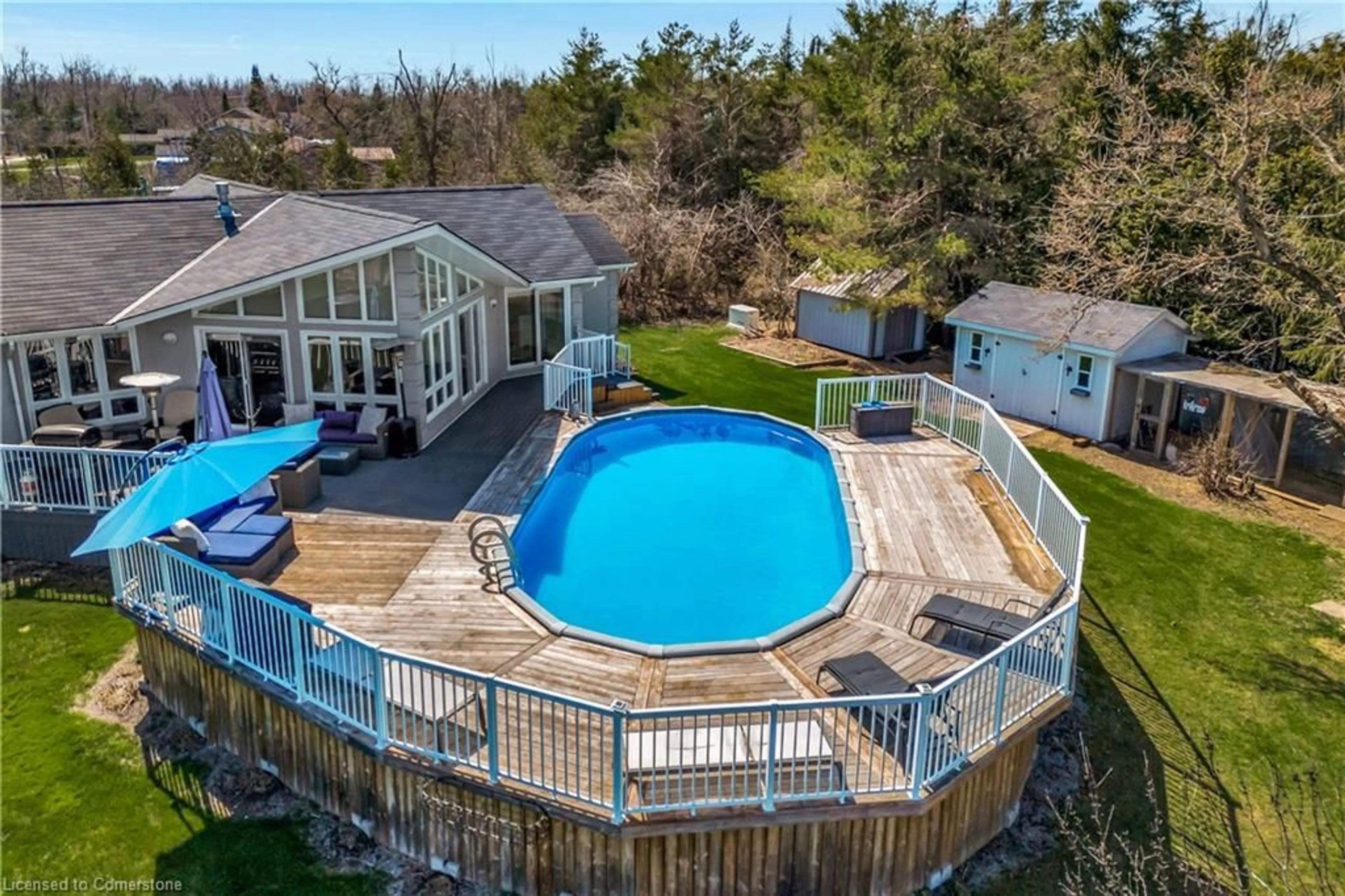 A pic from outside/outdoor area/front of a property/back of a property/a pic from drone, water/lake/river/ocean view for 33 Totten Drive Dr, Kawartha Lakes Ontario K0M 1N0
