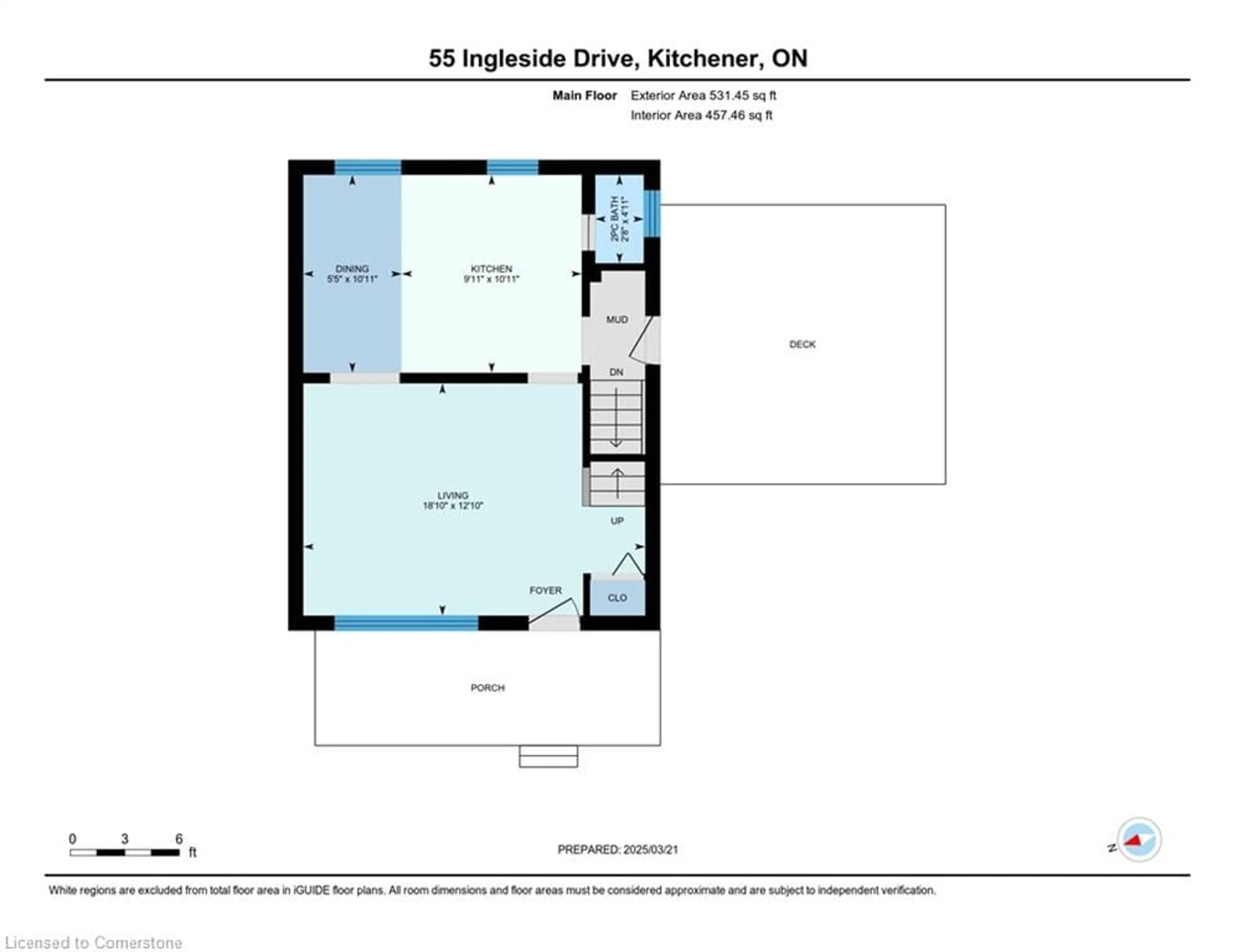 Floor plan for 55 Ingleside Dr, Kitchener Ontario N2M 2G7
