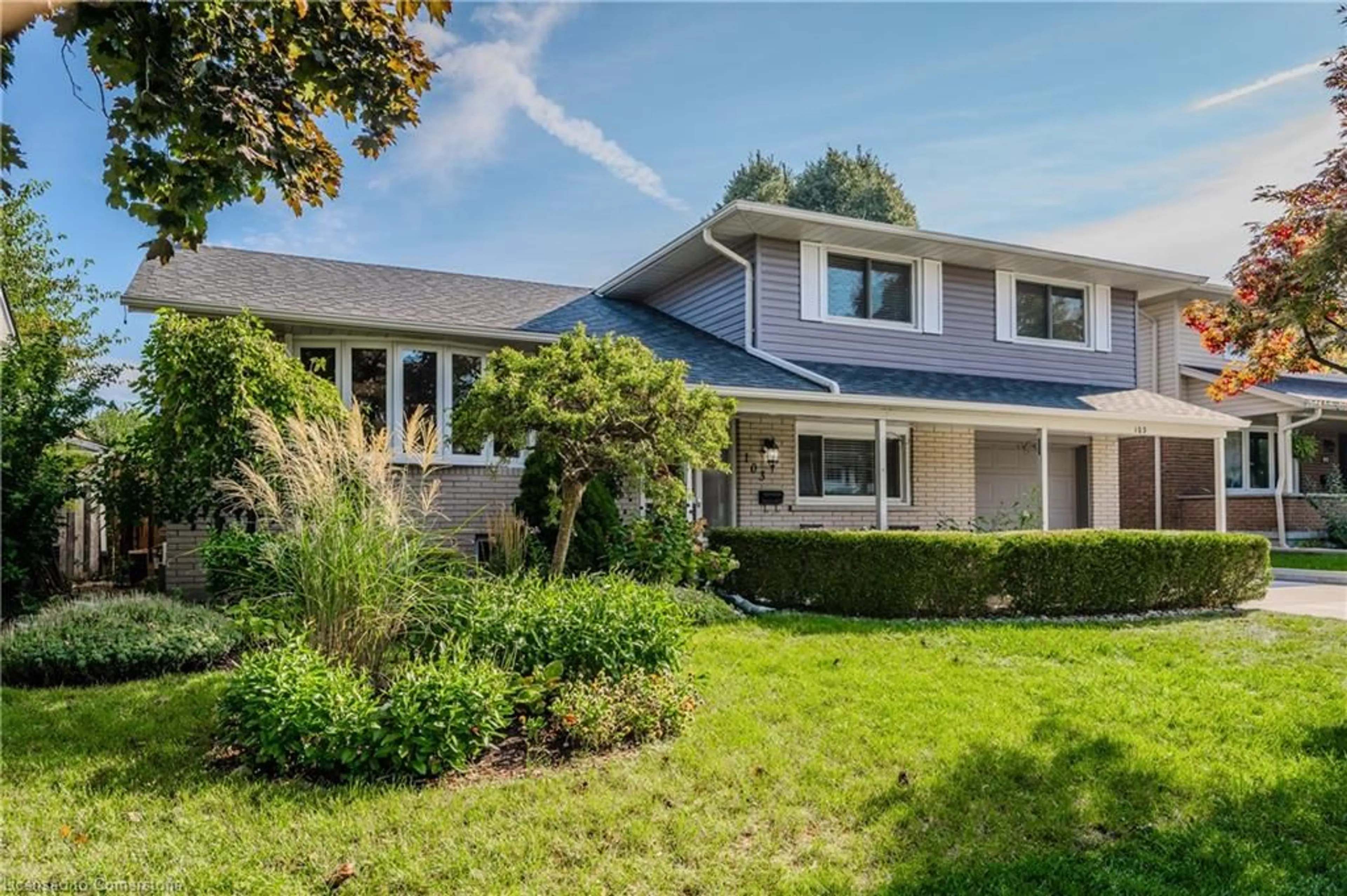 Home with vinyl exterior material, street for 103 Gay Cres, Kitchener Ontario N2A 2C2