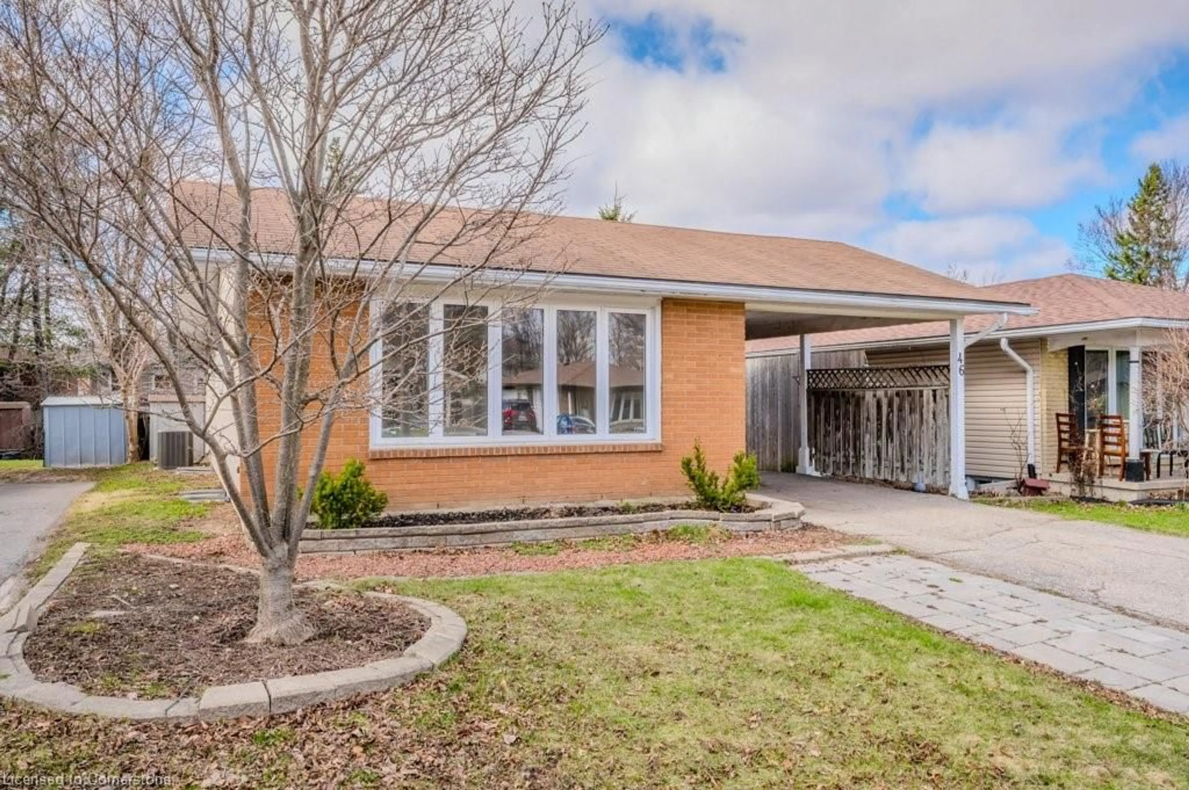 Home with brick exterior material, street for 46 Appalachian Cres, Kitchener Ontario N2E 1A4