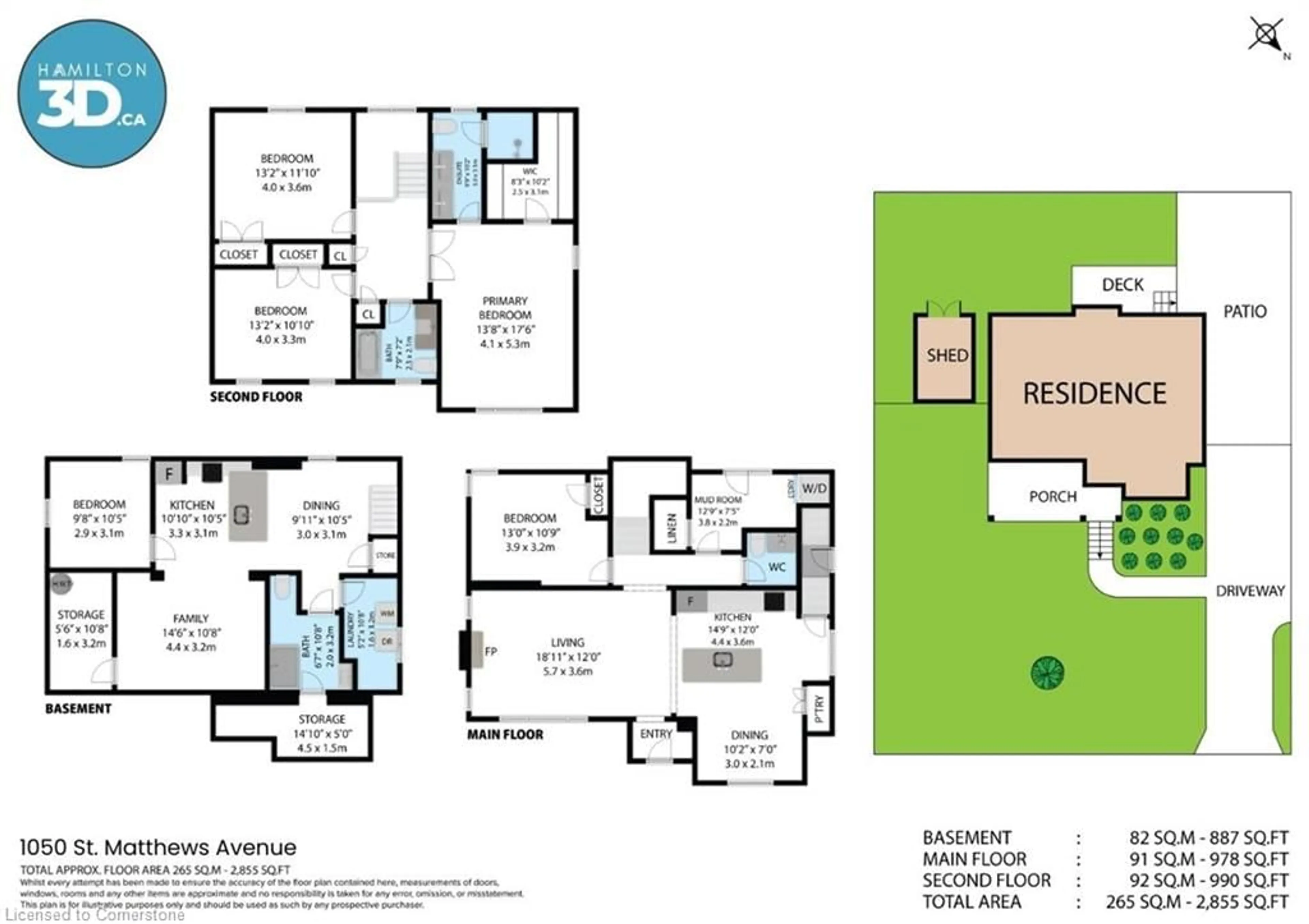 Floor plan for 1050 St Matthew's Ave, Burlington Ontario L7T 2J4