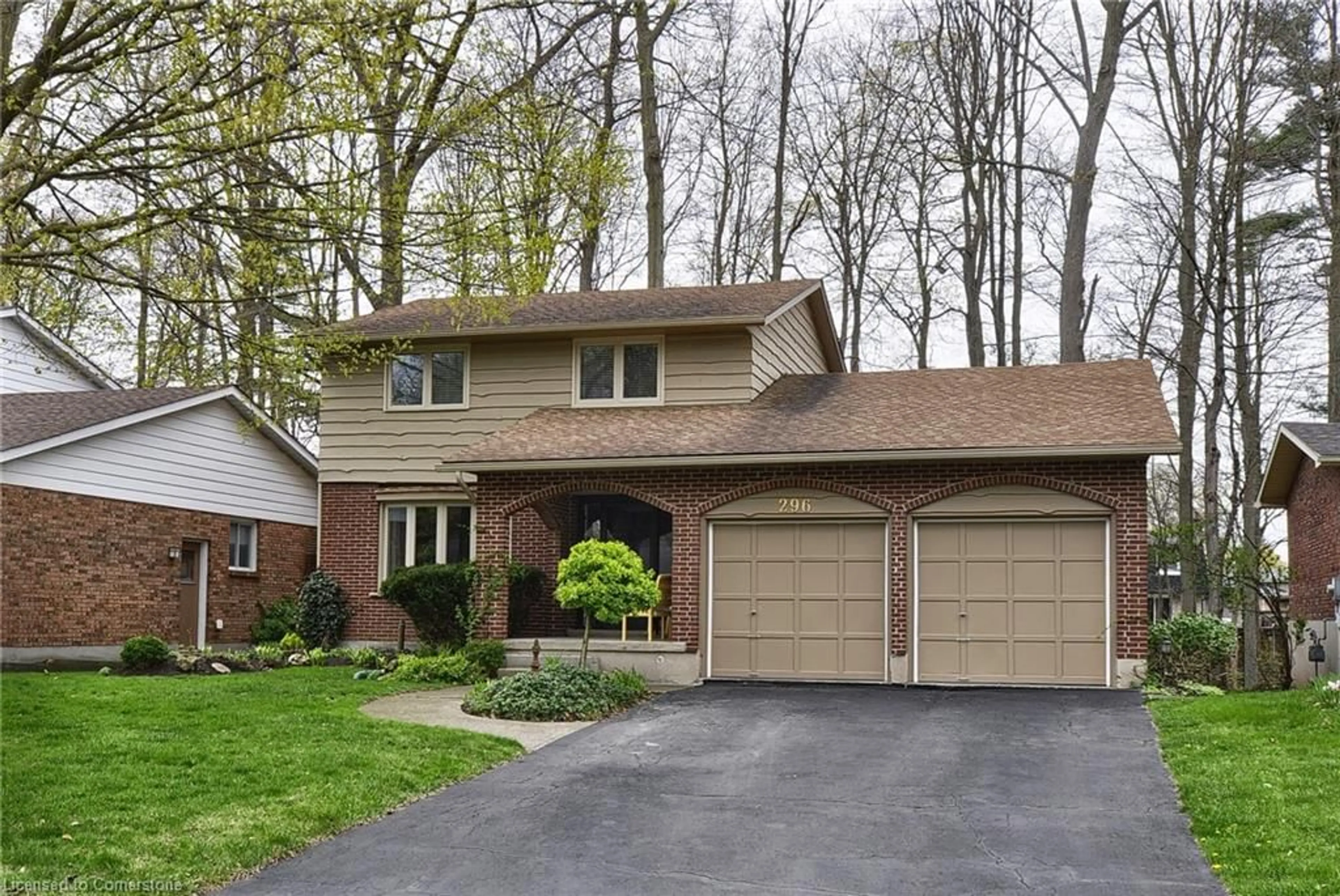 Home with vinyl exterior material, street for 296 Kribs St, Cambridge Ontario N3C 3J3
