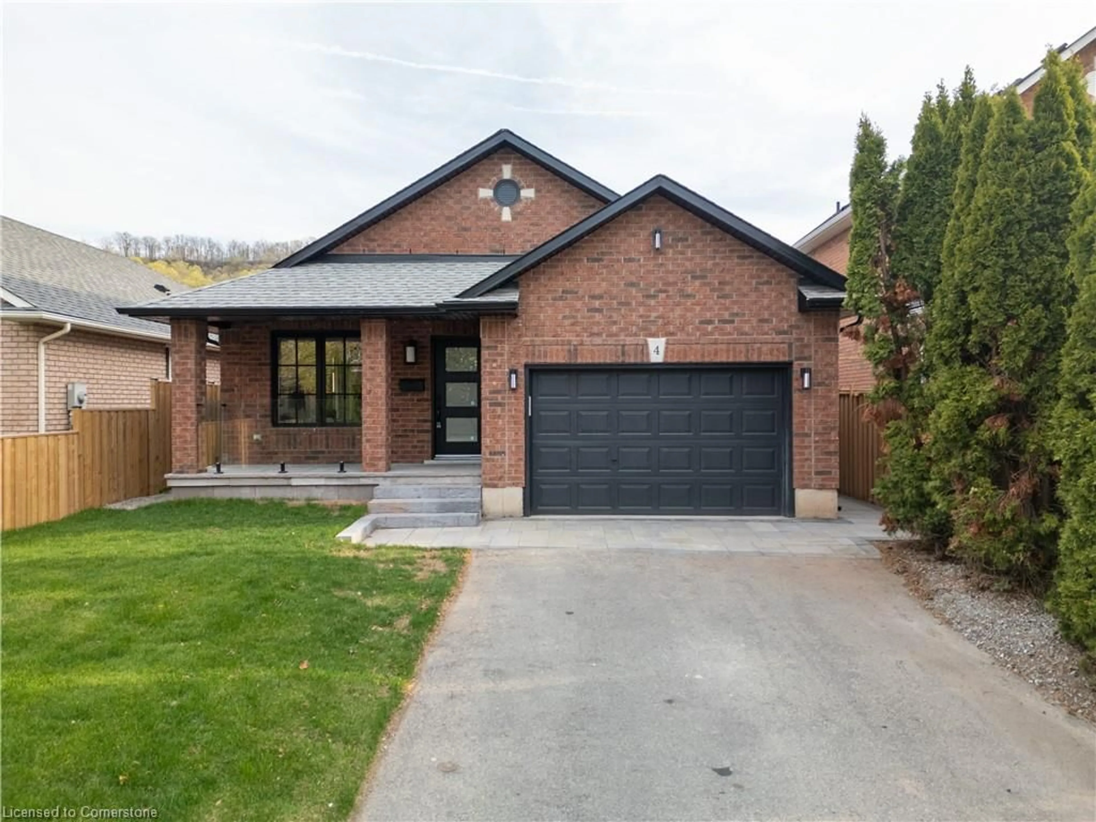 Home with brick exterior material, street for 4 Evergreens Dr, Grimsby Ontario L3M 5P8