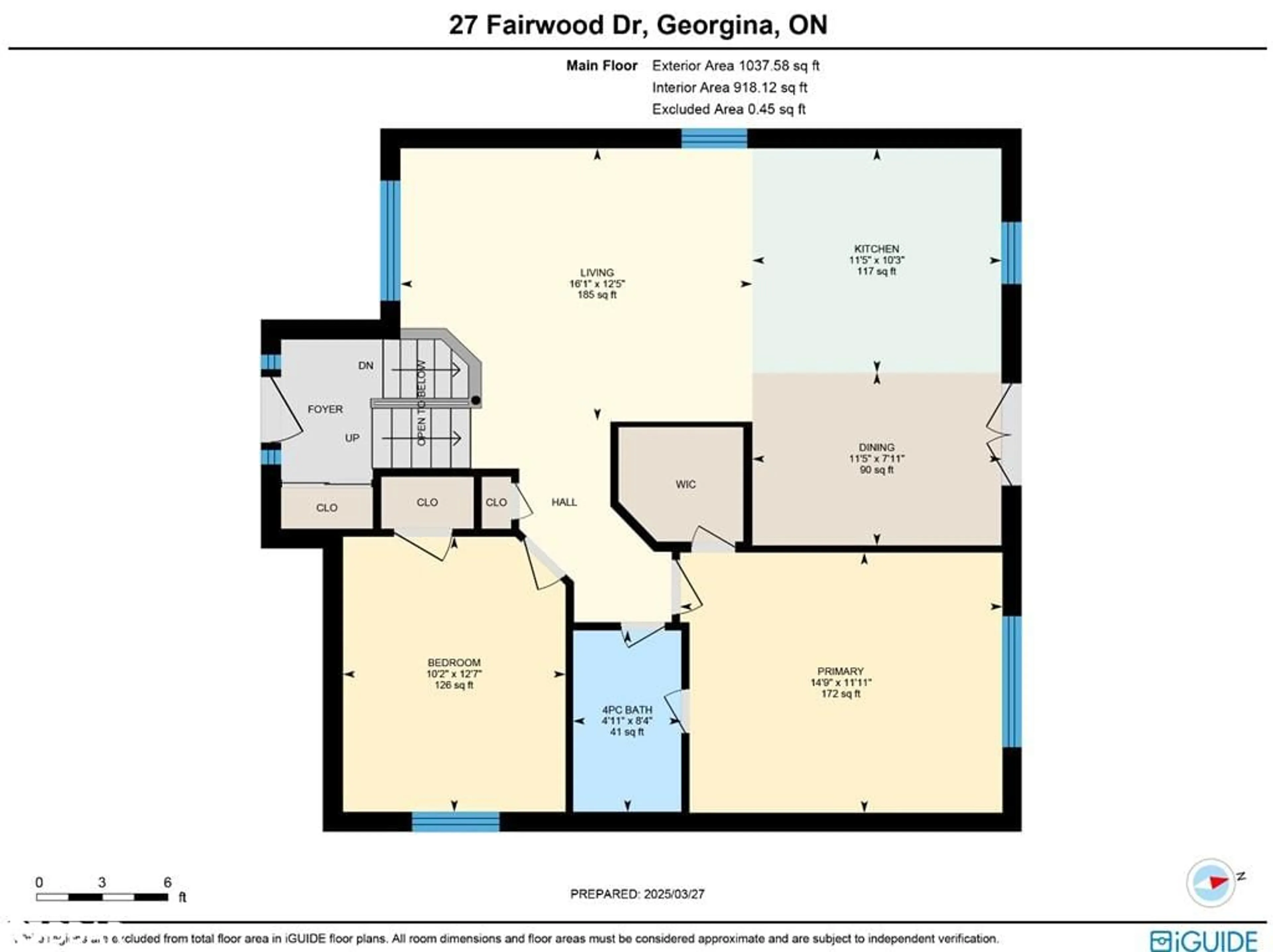 Floor plan for 27 Fairwood Dr, Keswick Ontario L4P 3X6