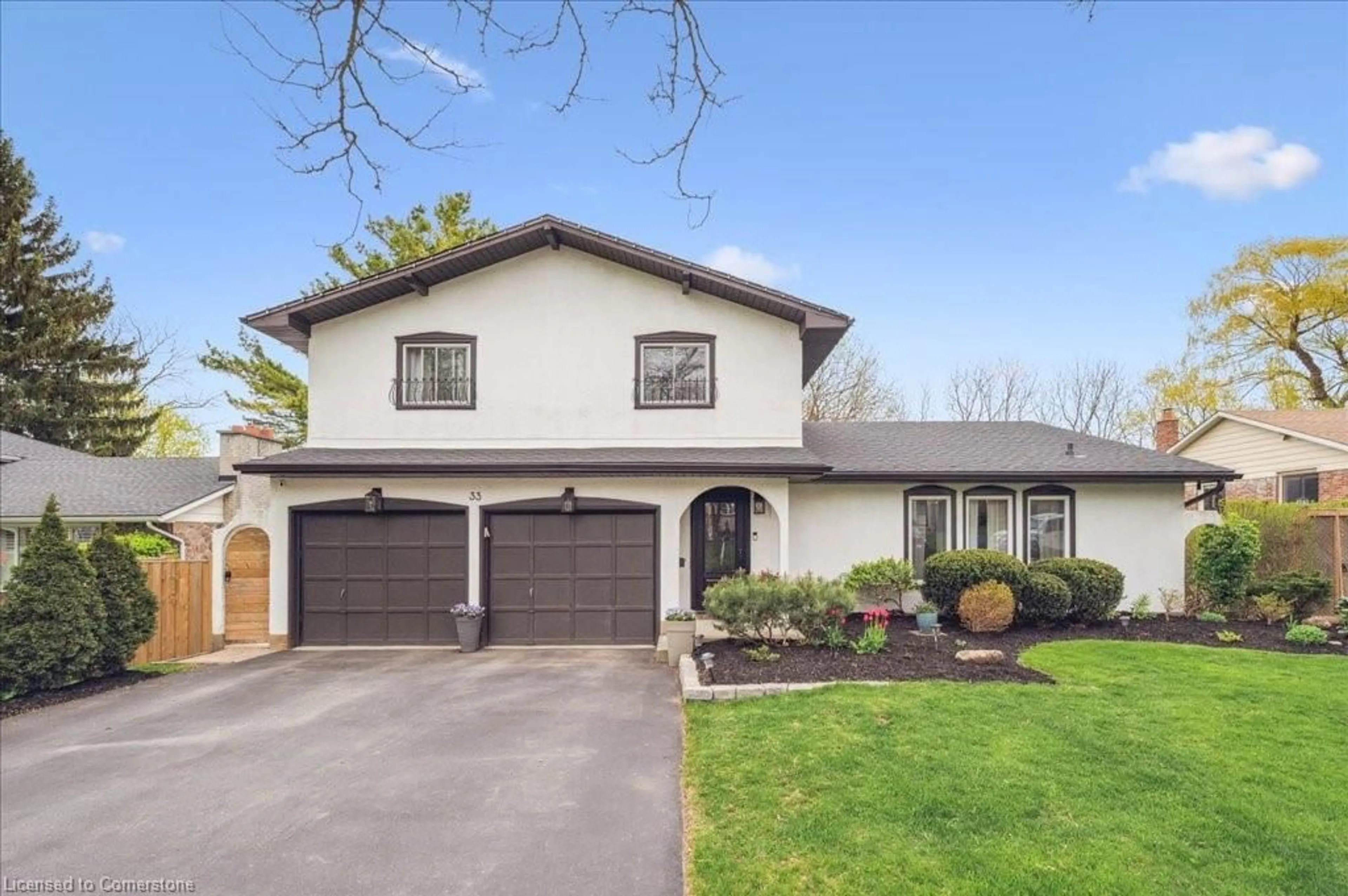 Home with vinyl exterior material, street for 33 Murray Rd, Cambridge Ontario N1S 3T4