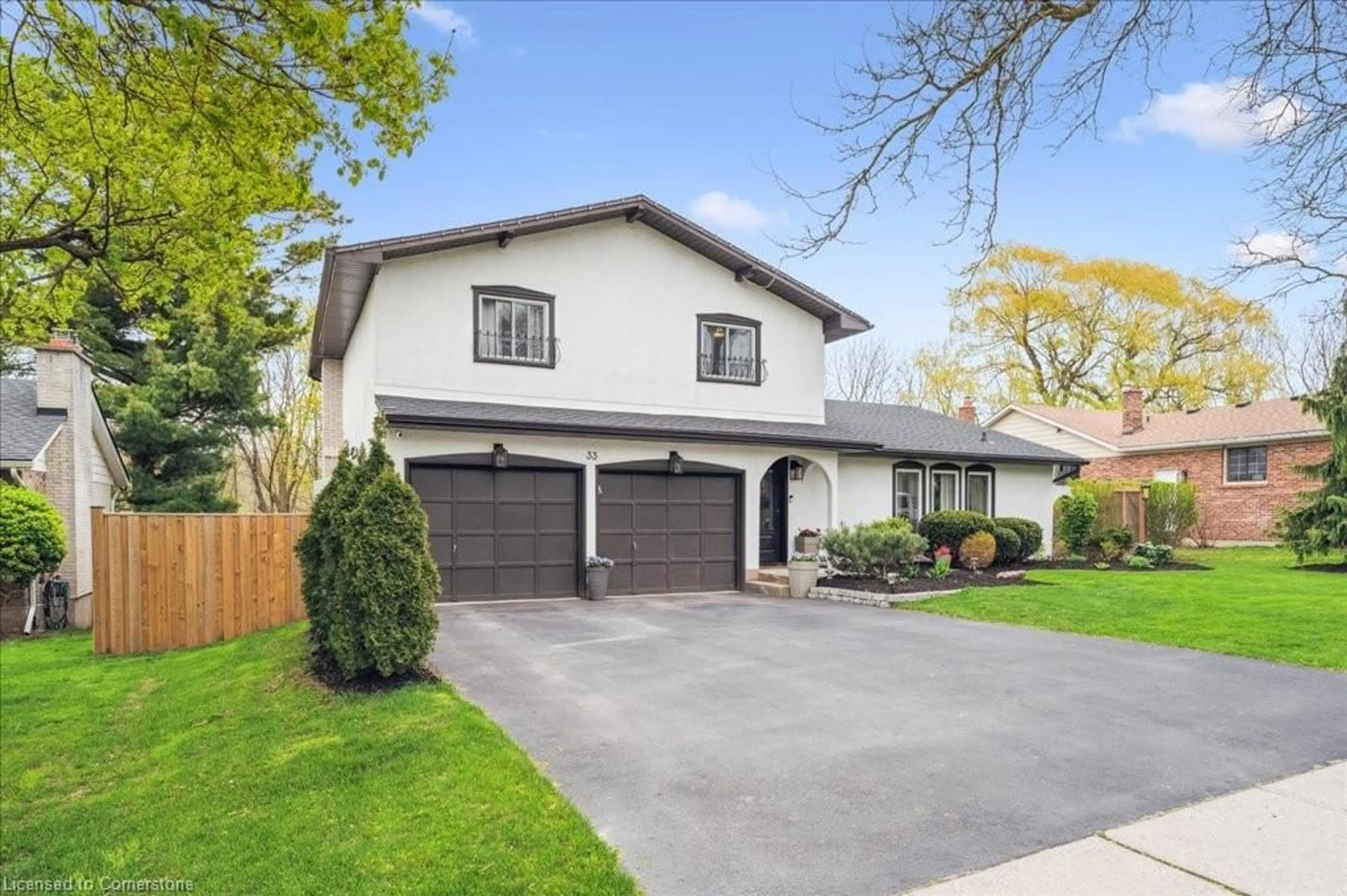 Home with vinyl exterior material, street for 33 Murray Rd, Cambridge Ontario N1S 3T4
