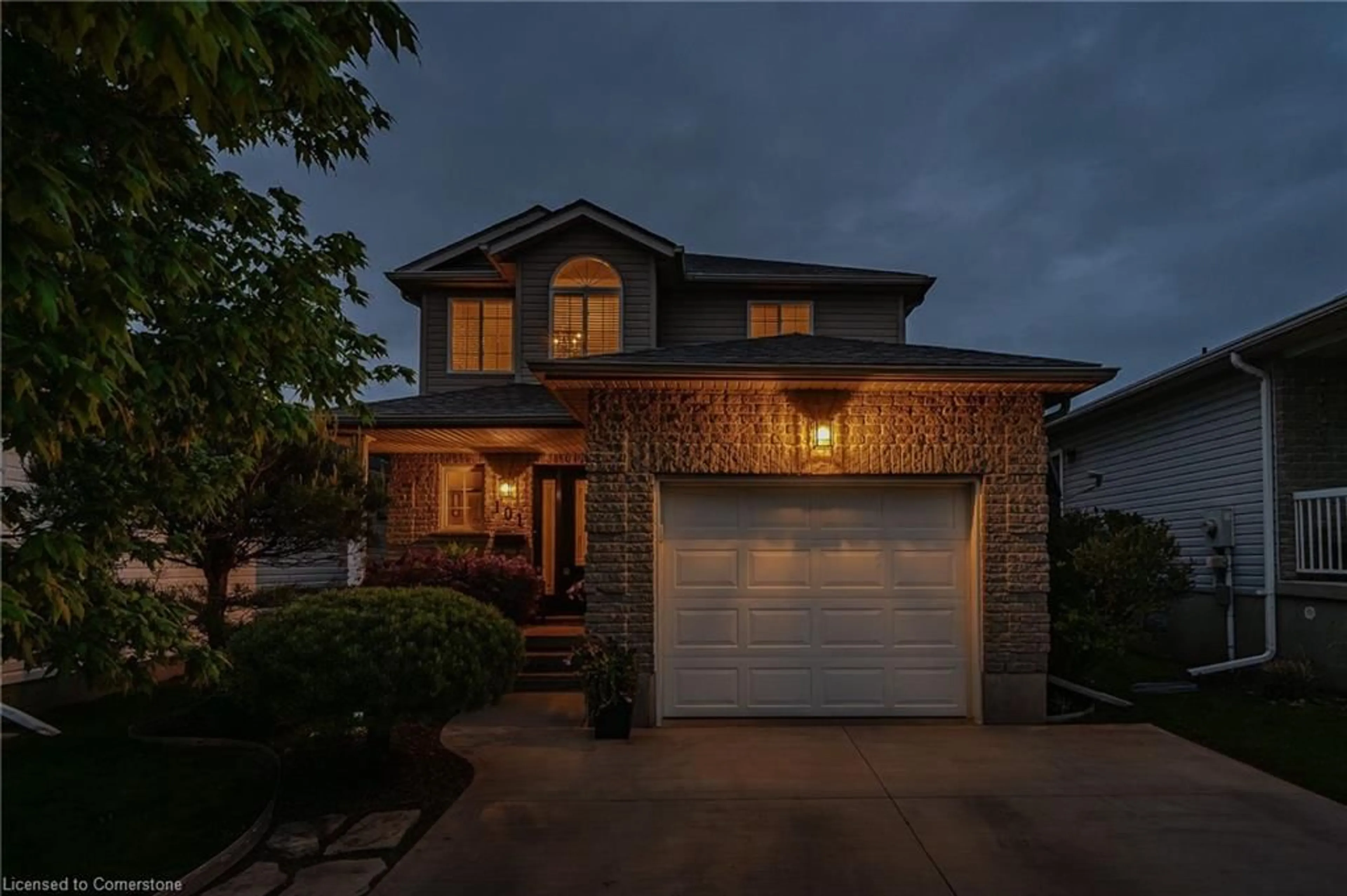Home with brick exterior material, street for 101 Edgemere Dr, Cambridge Ontario N1P 1E9