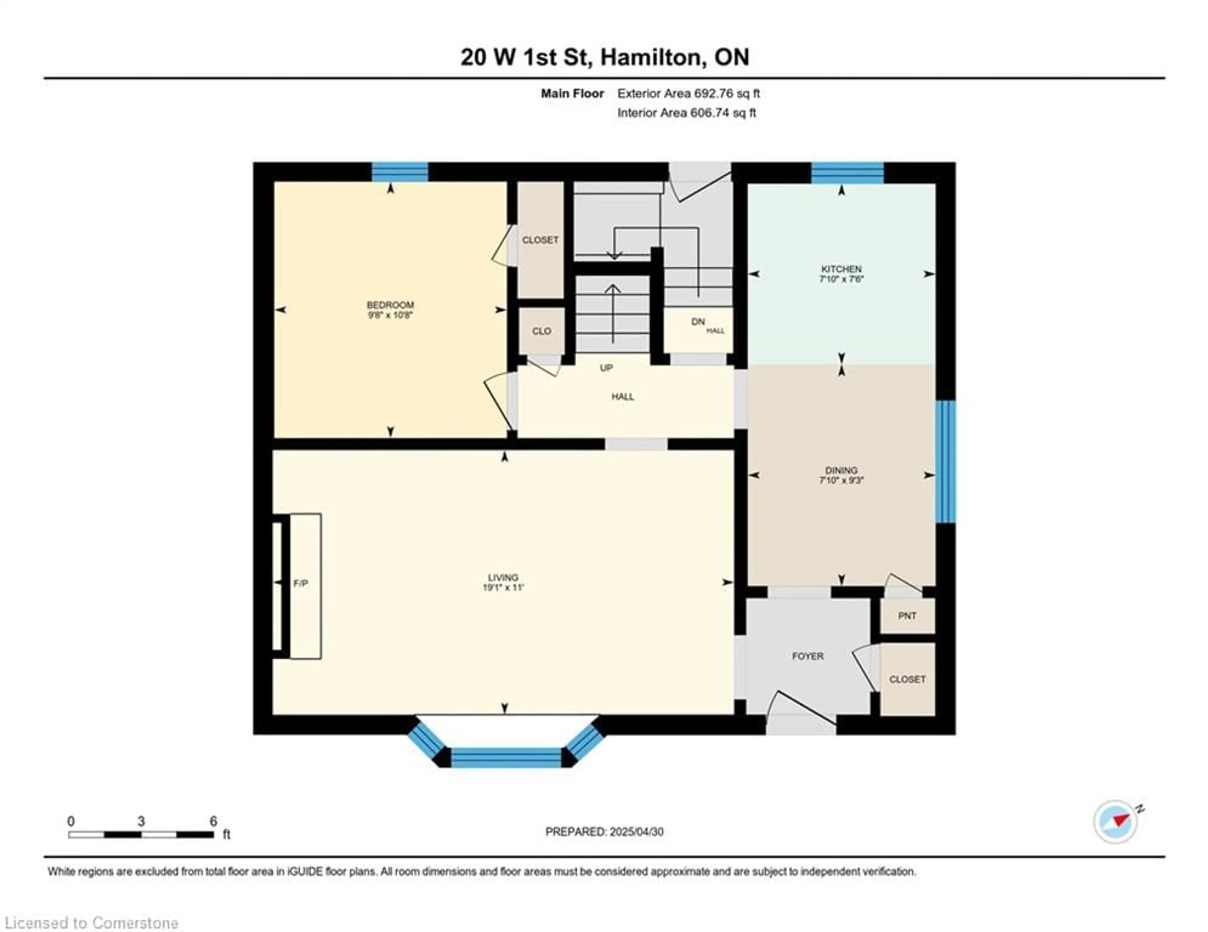 Floor plan for 20 West 1st St, Hamilton Ontario L9C 3B8