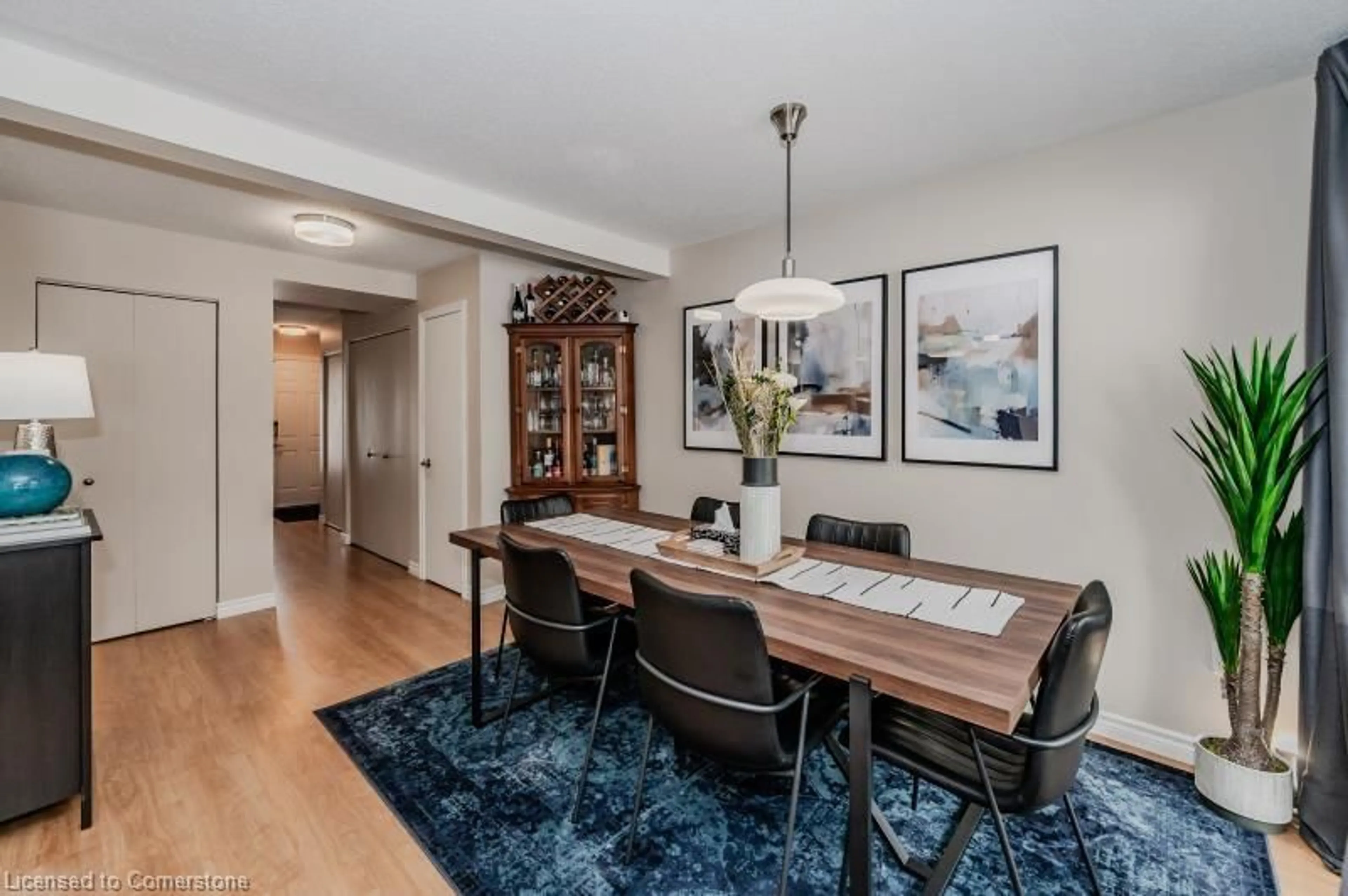 Dining room, wood/laminate floor for 205 Highland Cres #43, Kitchener Ontario N2M 5L6
