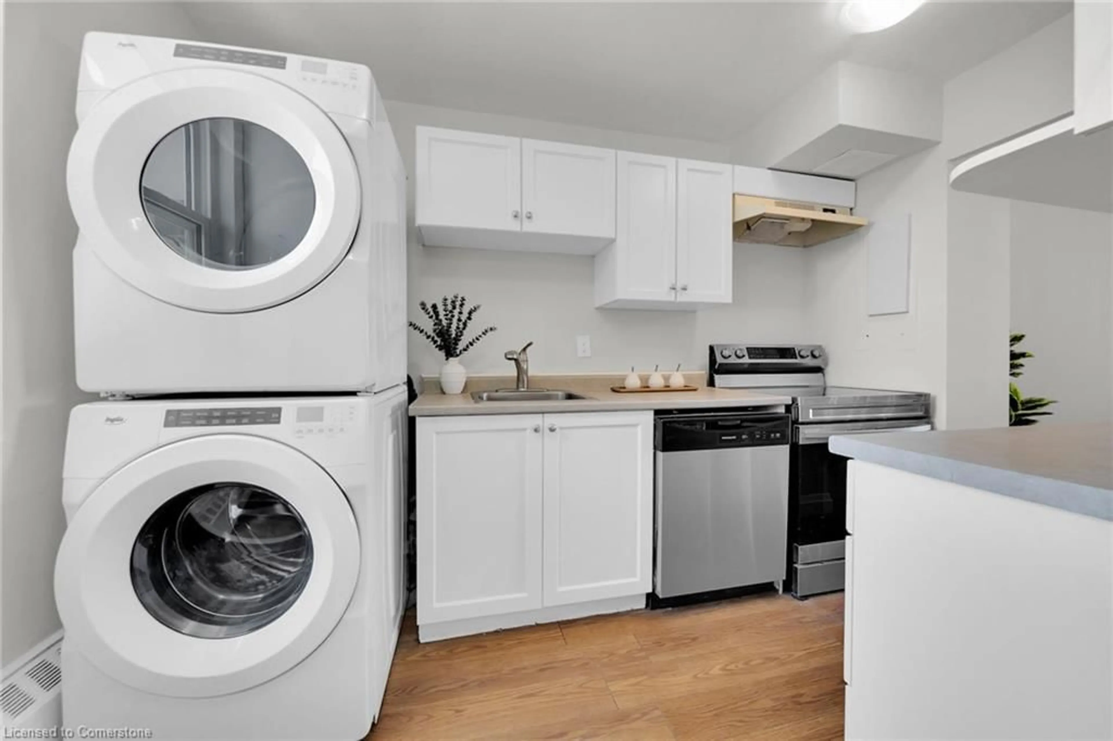 Kitchen with laundary machines, unknown for 350 Quigley Rd #424, Hamilton Ontario L8K 5N2