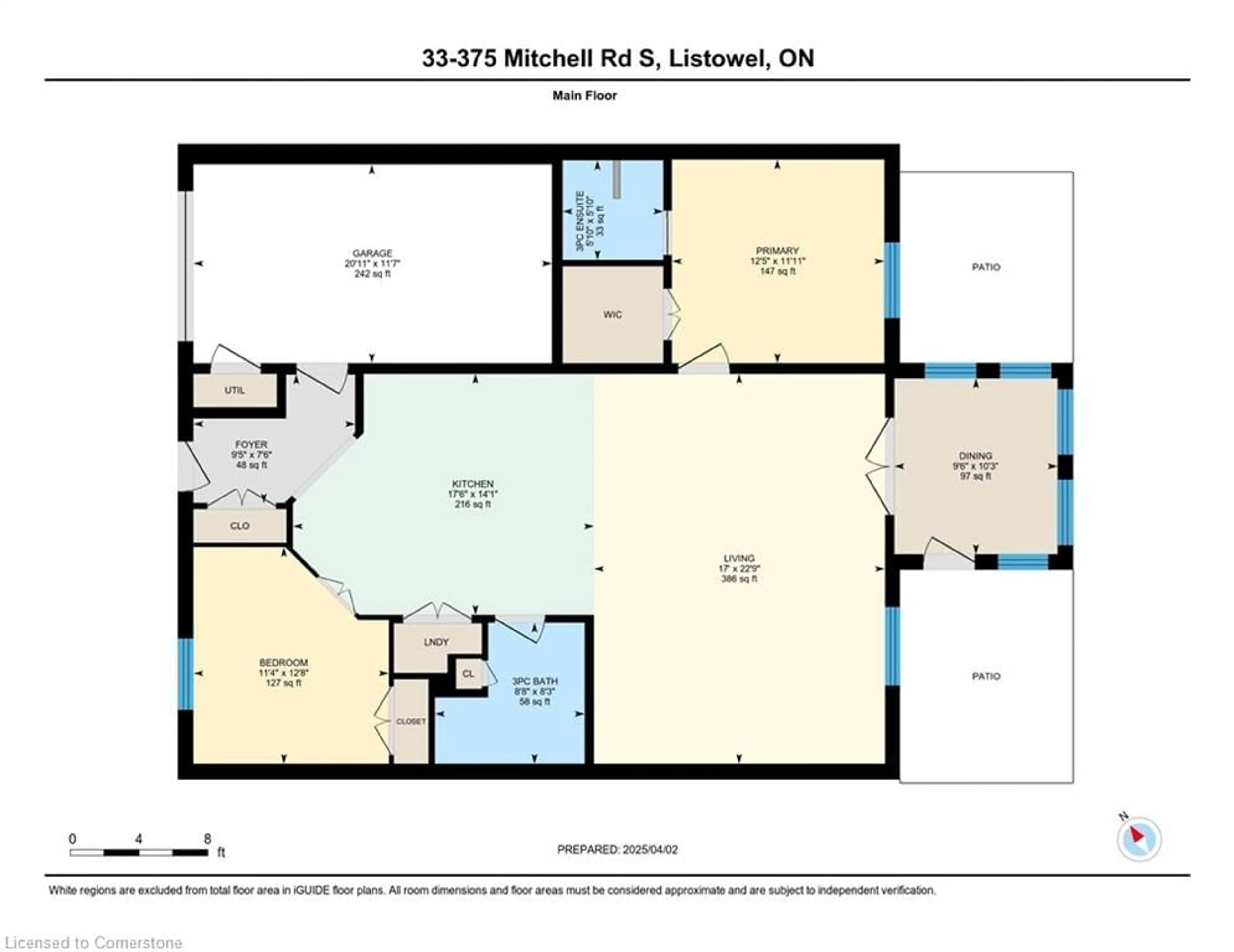 Floor plan for 375 Mitchell Rd #33, Listowel Ontario N4W 0H4