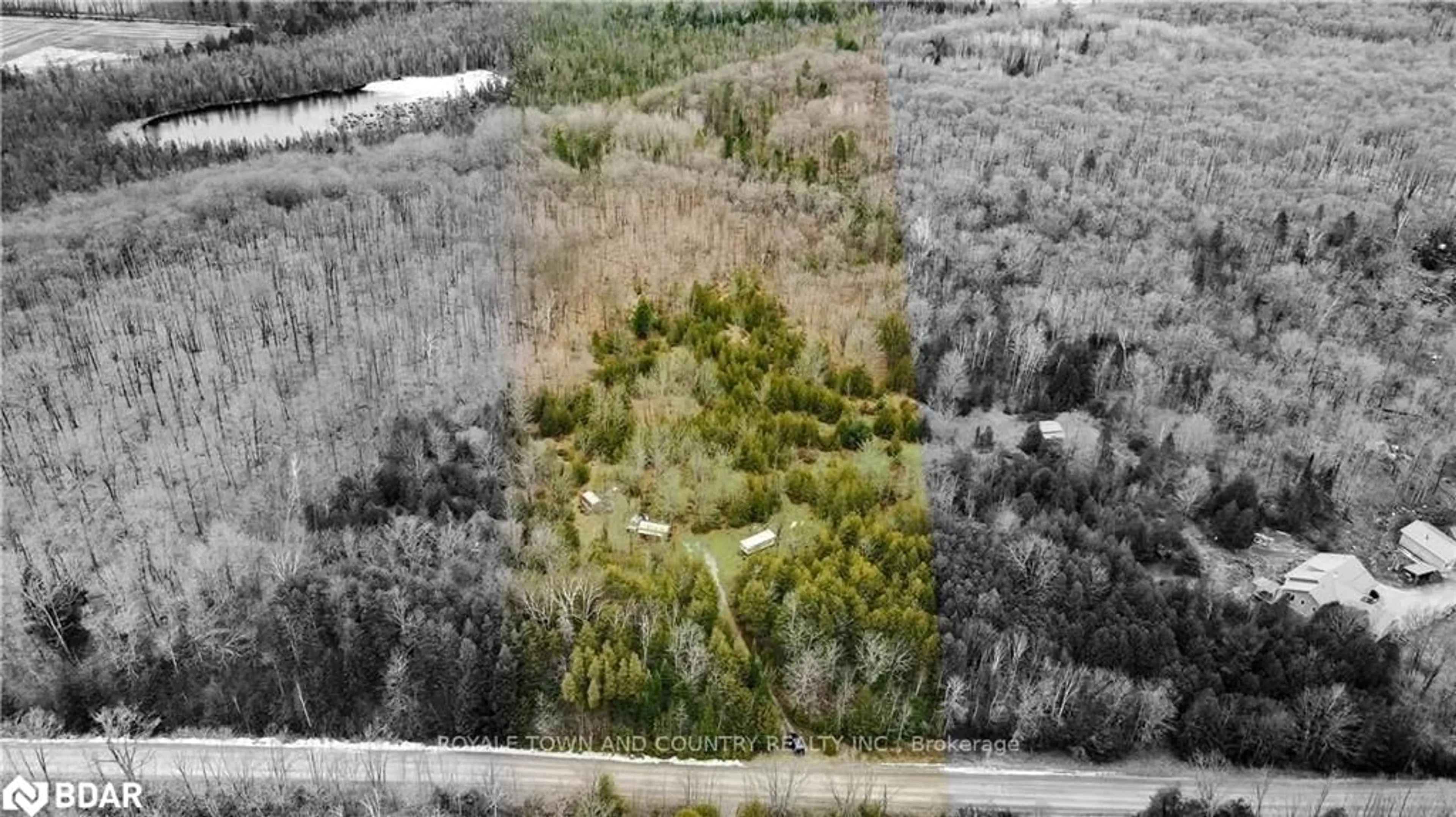 A pic from outside/outdoor area/front of a property/back of a property/a pic from drone, forest/trees view for 267 Hiltons Point Rd, Kawartha Lakes Ontario K0M 2L0