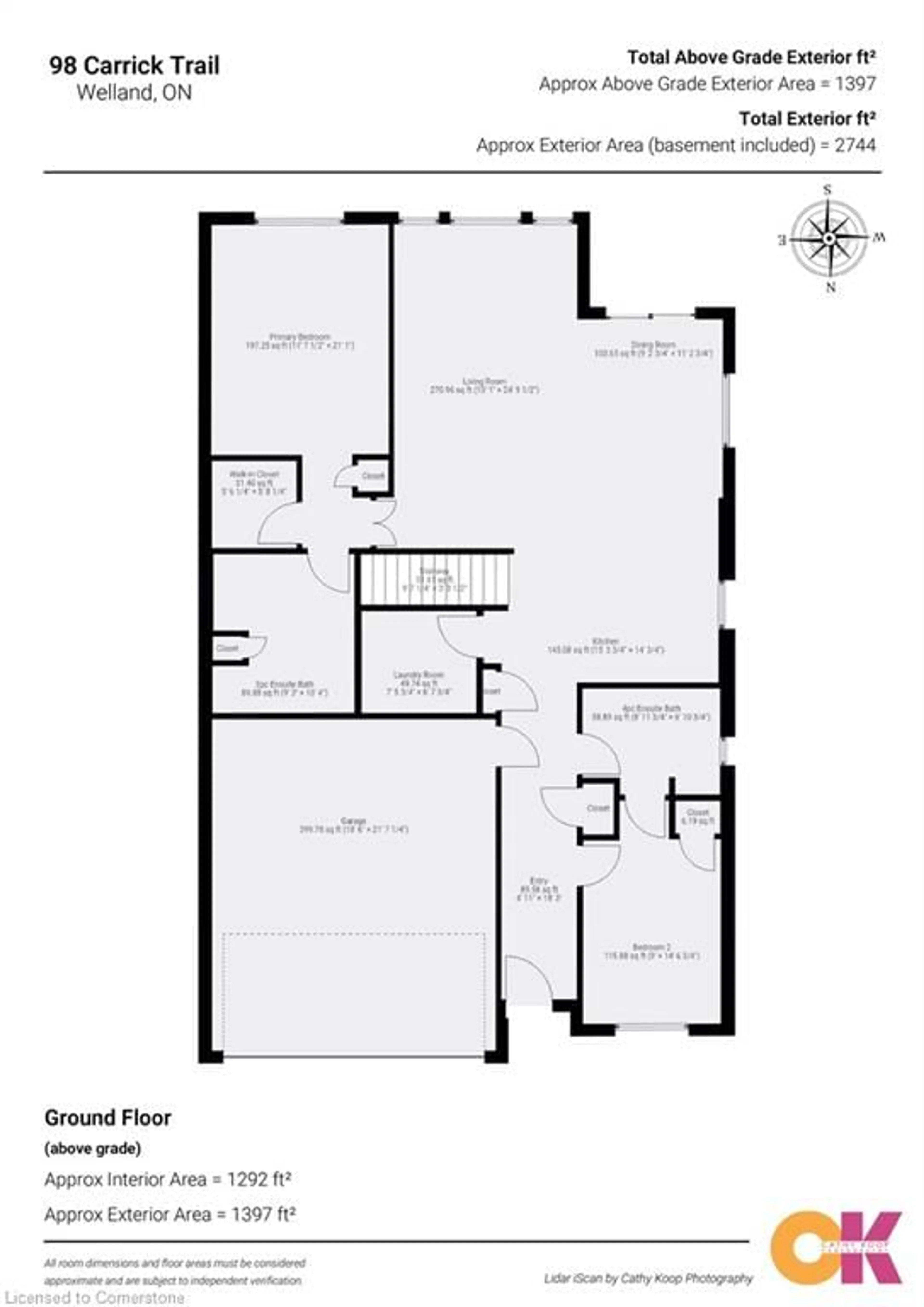 Floor plan for 98 Carrick Trail, Welland Ontario L3B 0E8