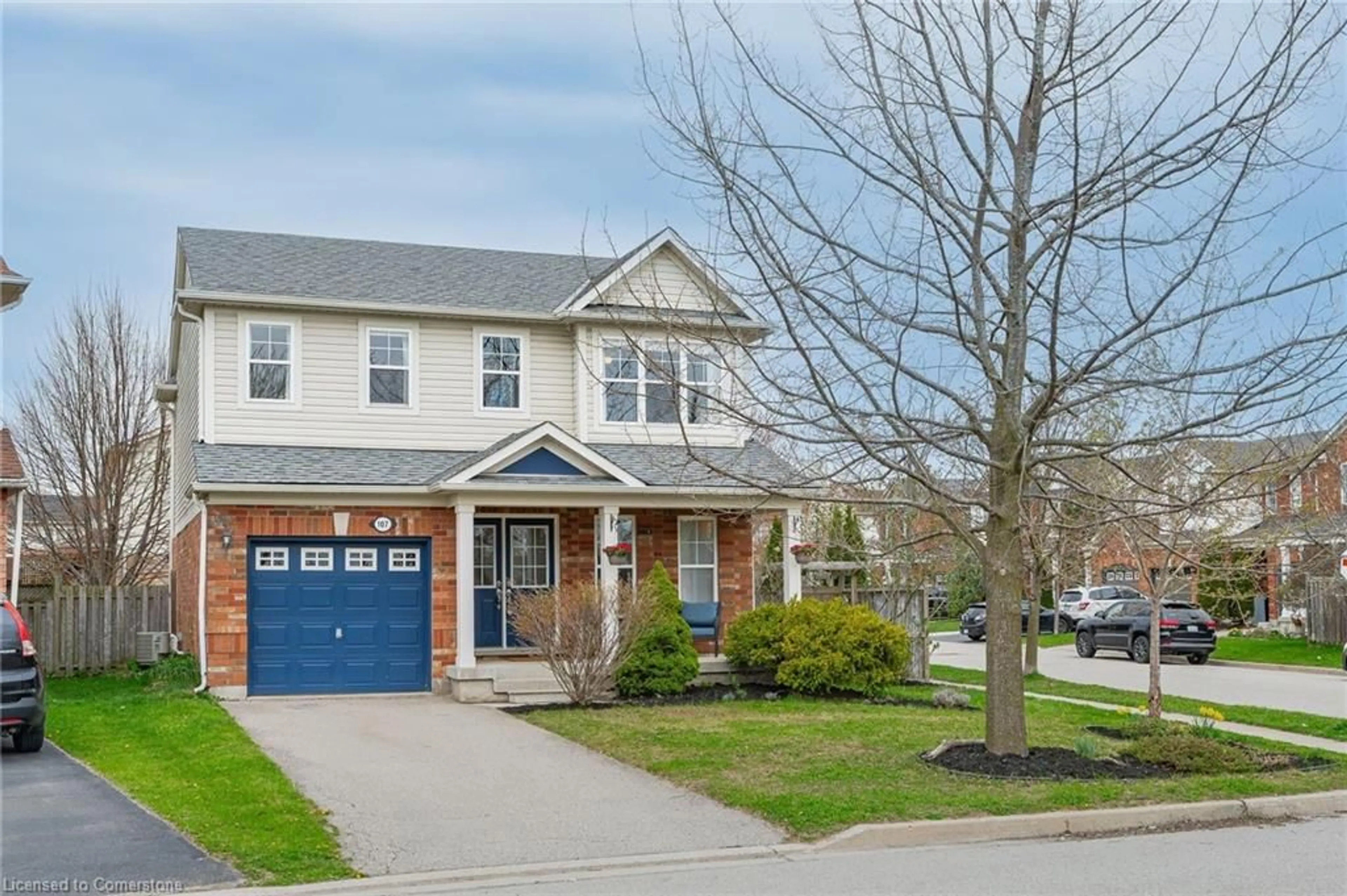 Home with brick exterior material, street for 107 Garth Massey Dr, Cambridge Ontario N1T 2G7