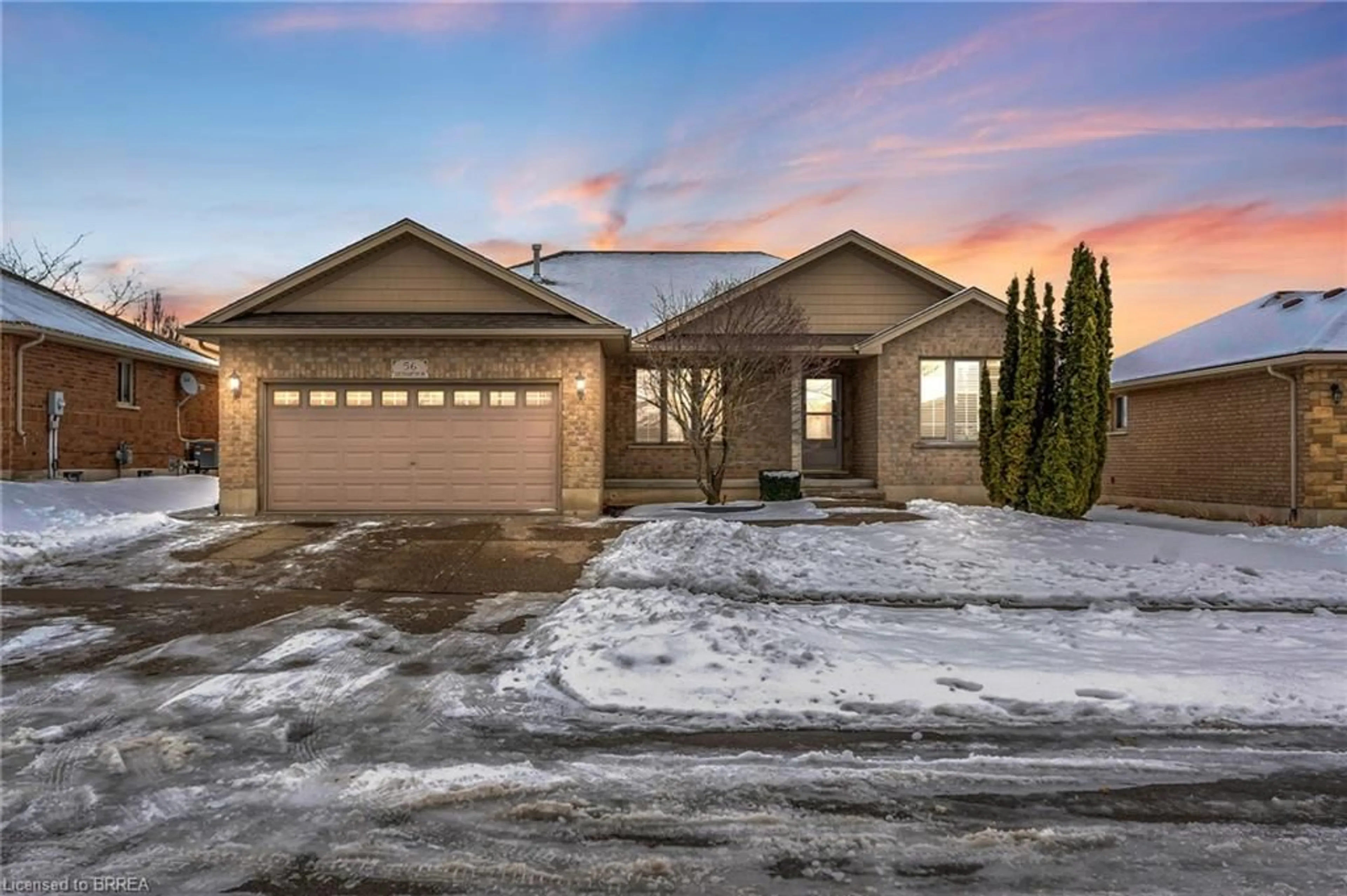 Home with brick exterior material, street for 56 Southampton Dr, St. George Ontario N0E 1N0
