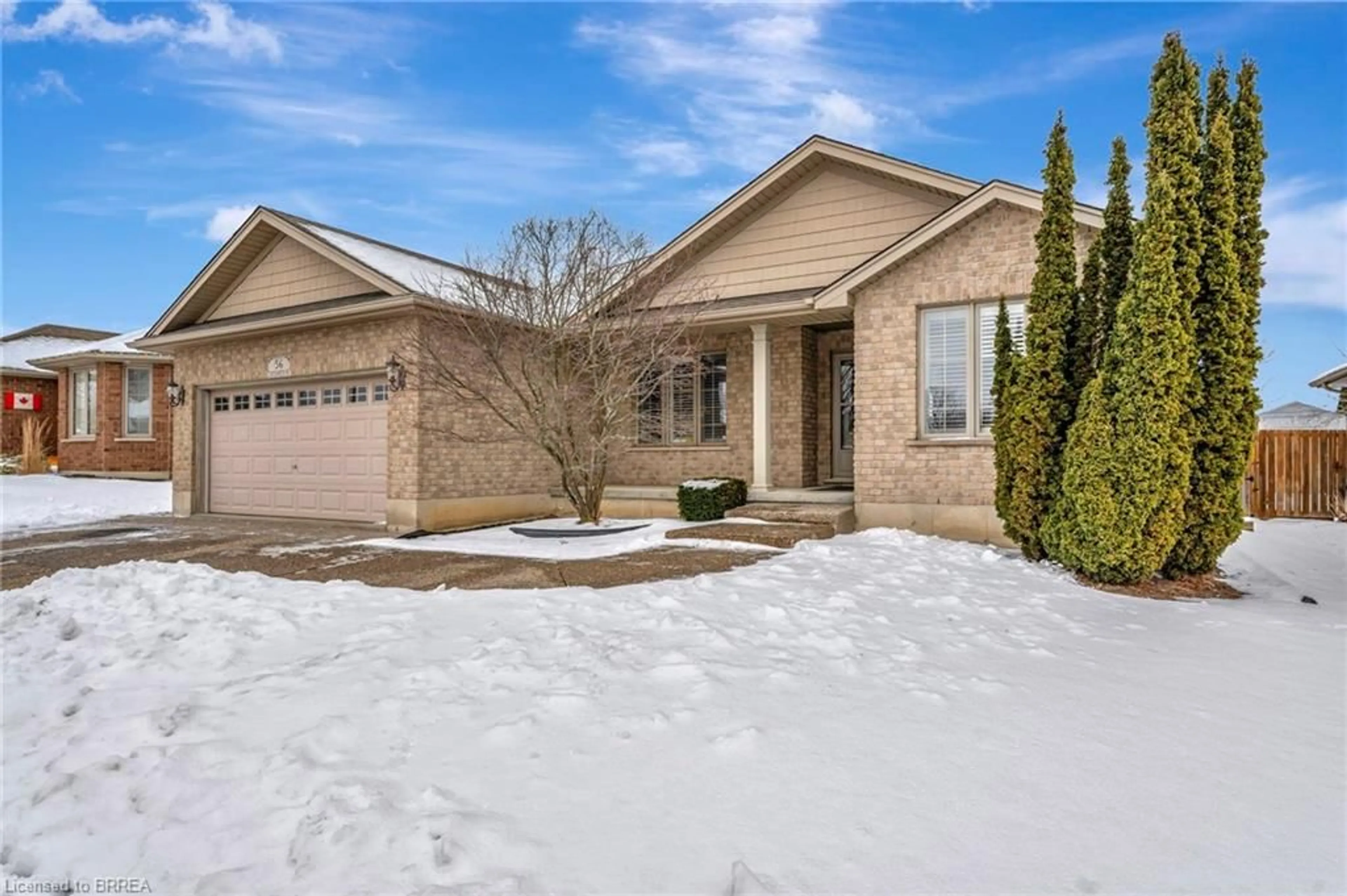Home with brick exterior material, street for 56 Southampton Dr, St. George Ontario N0E 1N0