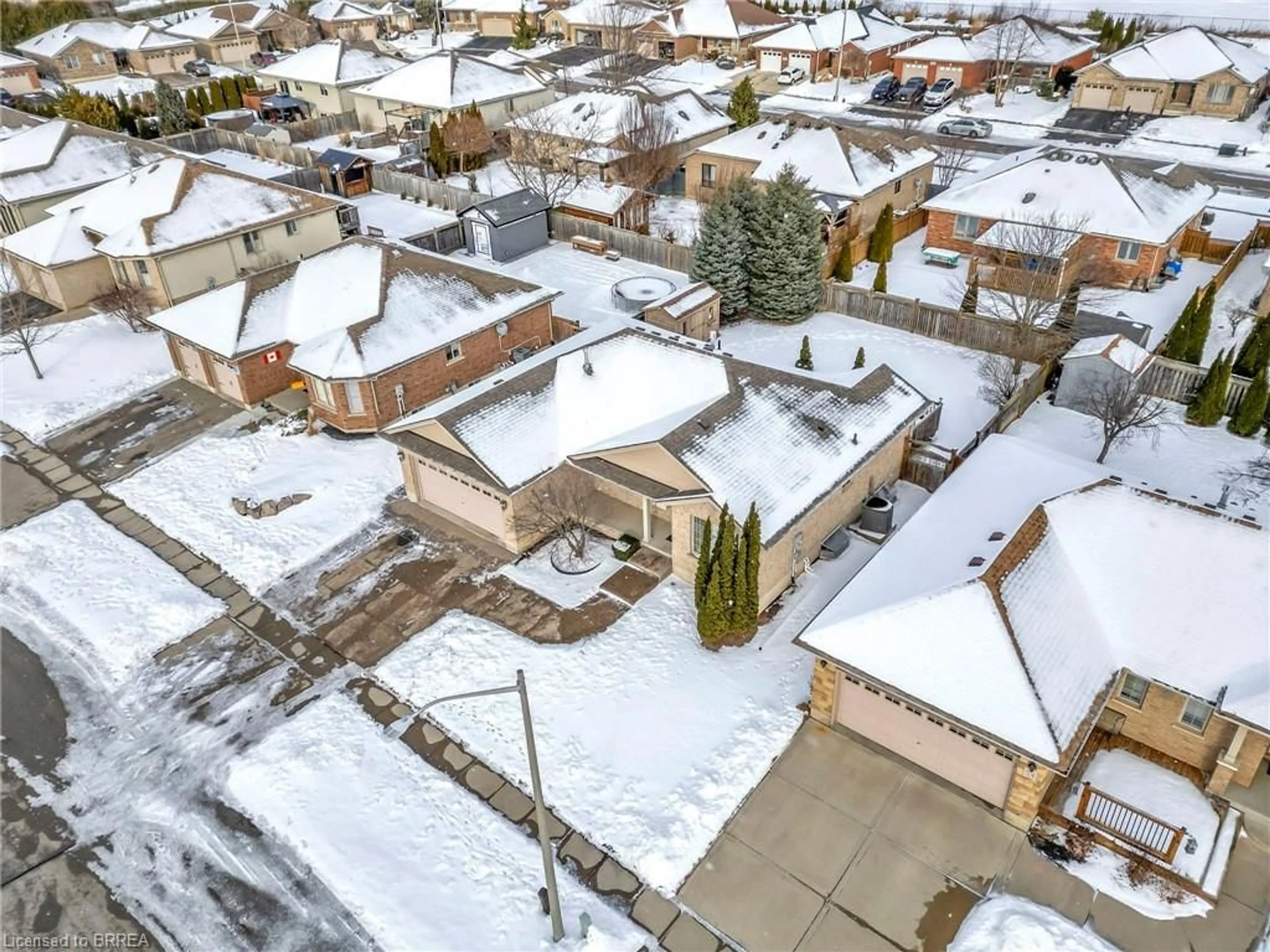A pic from outside/outdoor area/front of a property/back of a property/a pic from drone, street for 56 Southampton Dr, St. George Ontario N0E 1N0