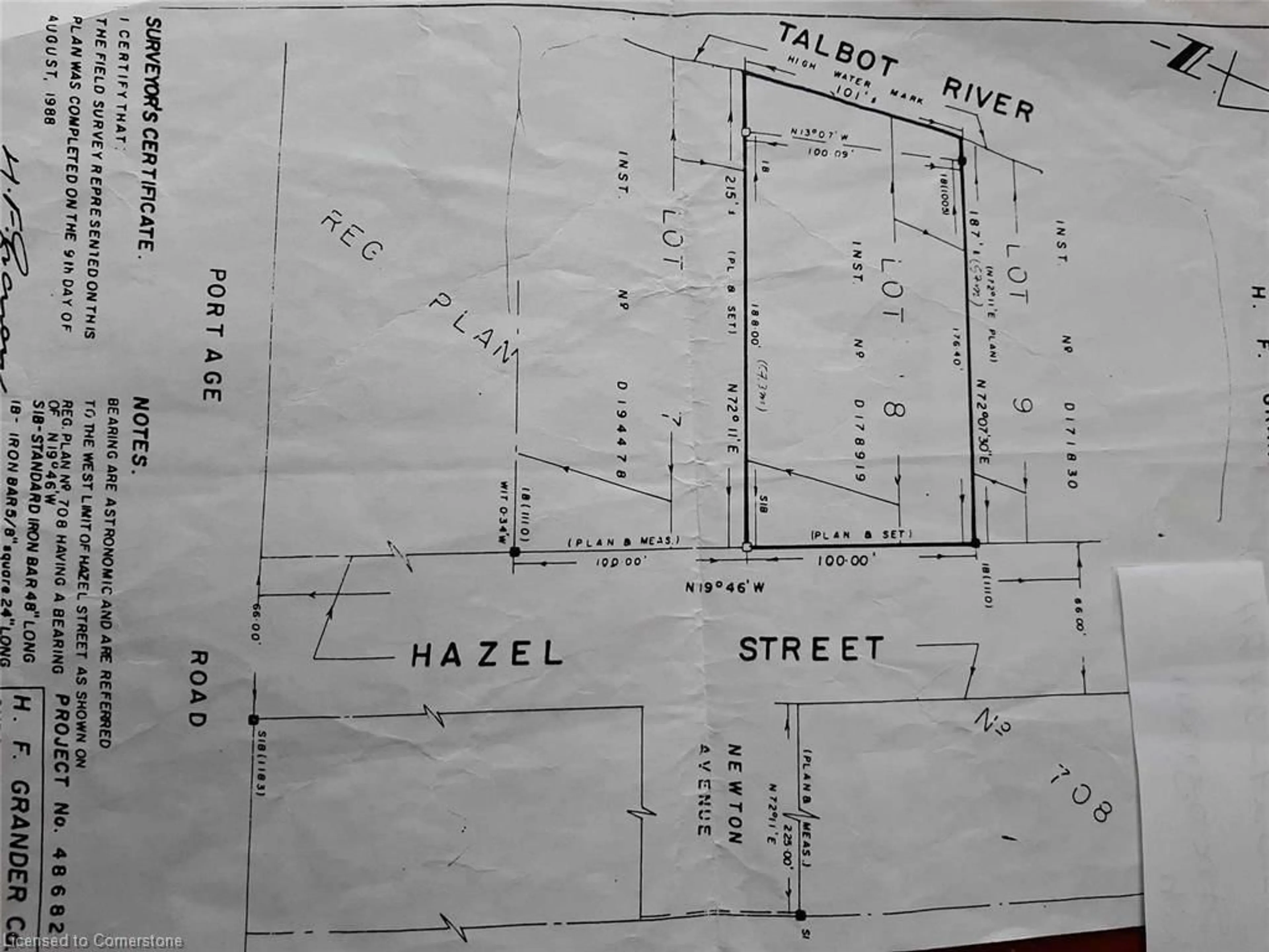 Picture of a map for 8 Hazel St, Beaverton Ontario L0K 1A0