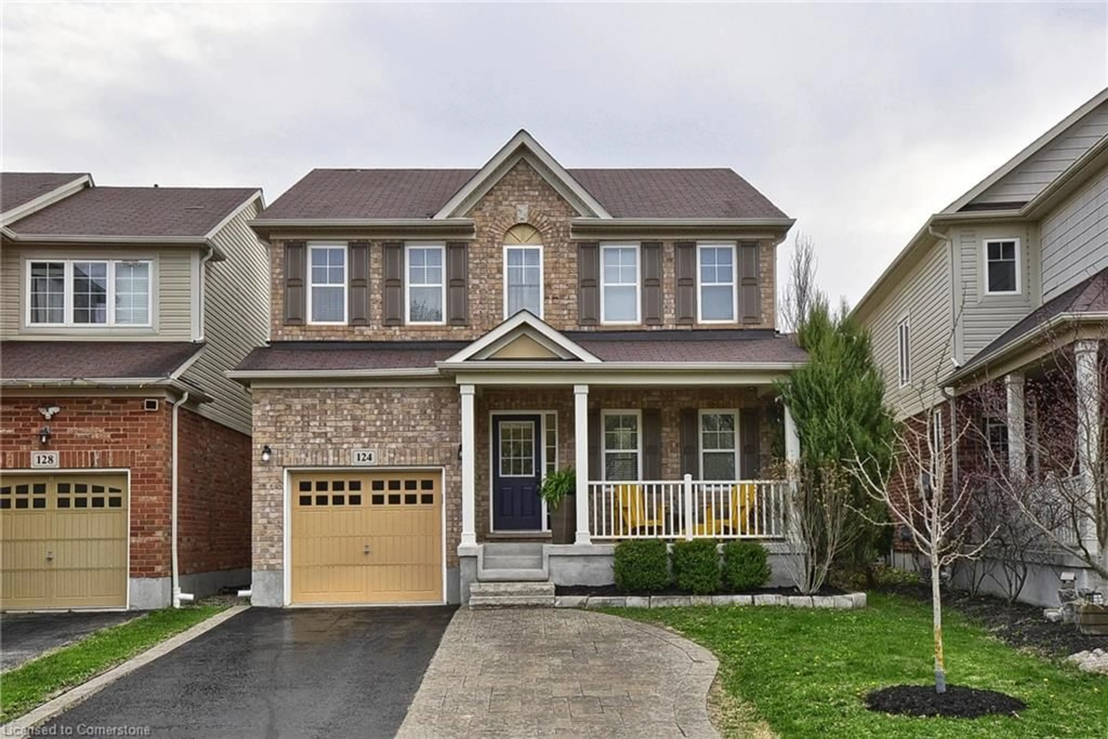 Home with brick exterior material, street for 124 Silverthorne Dr, Cambridge Ontario N3C 0A8