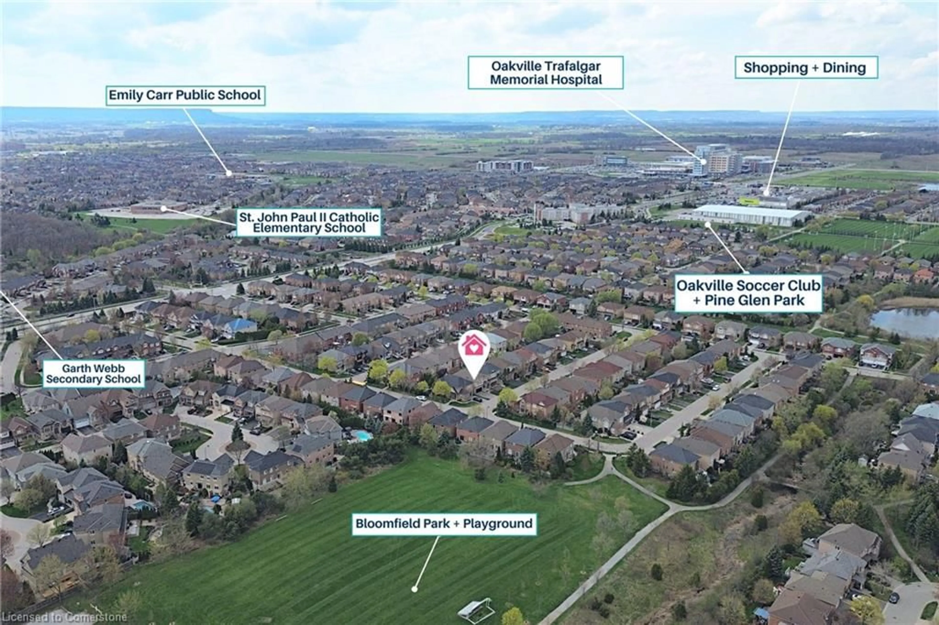 A pic from outside/outdoor area/front of a property/back of a property/a pic from drone, street for 2240 Osprey Lane, Oakville Ontario L6M 3Z8