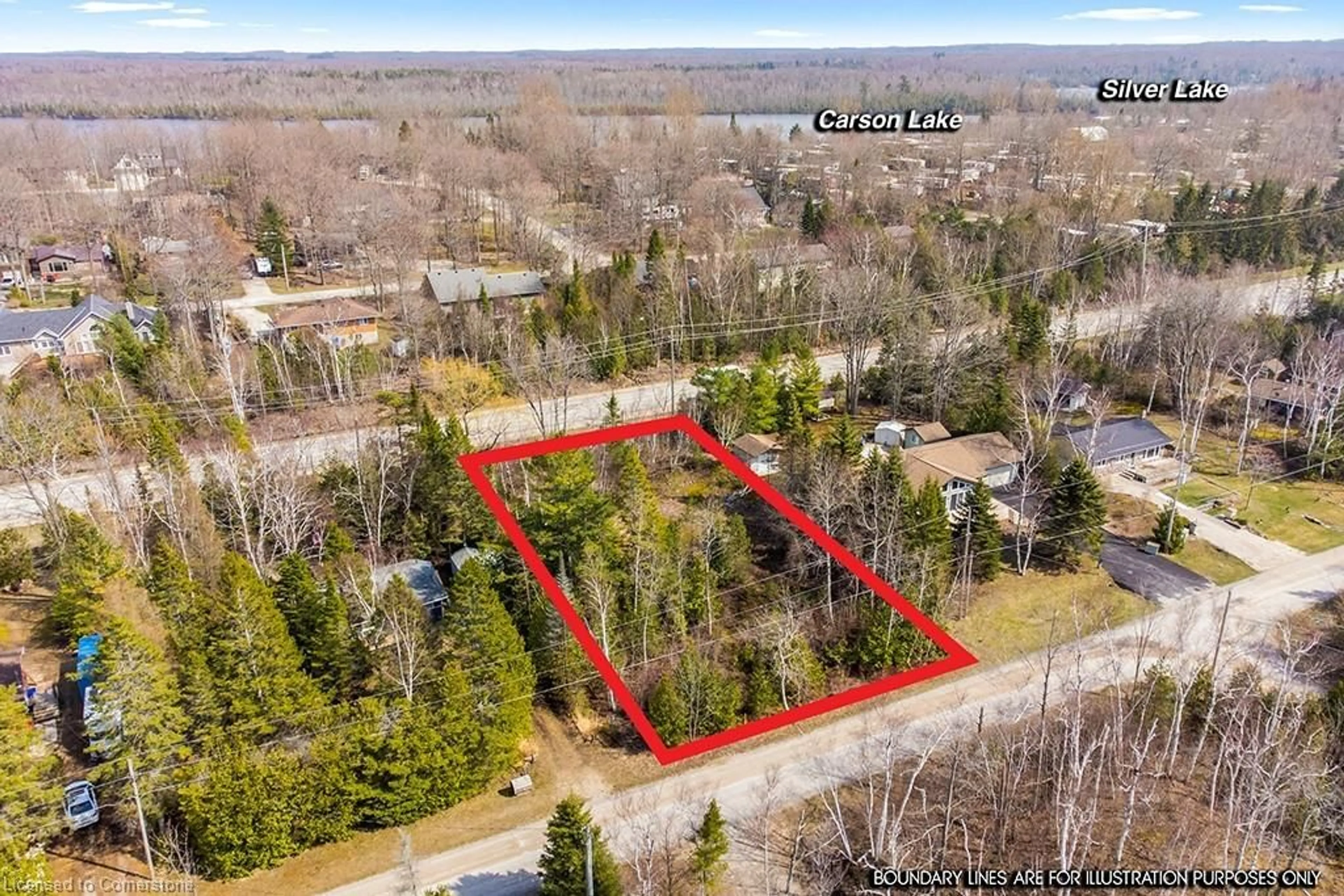 A pic from outside/outdoor area/front of a property/back of a property/a pic from drone, forest/trees view for 37 Emerson Ave, Sauble Beach Ontario N0H 2G0