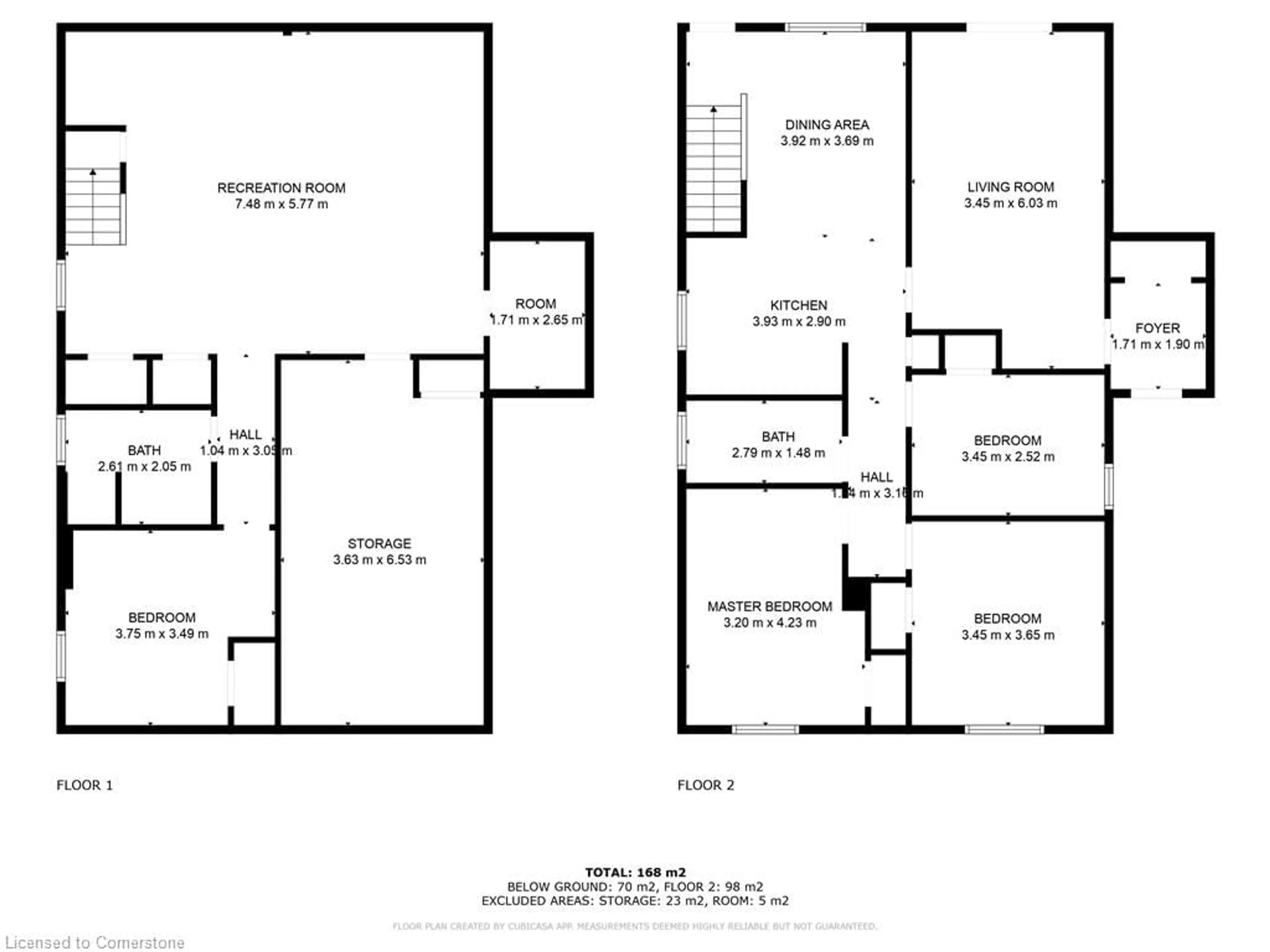 Floor plan for 87 Crosier St, Delhi Ontario N4B 2Y3