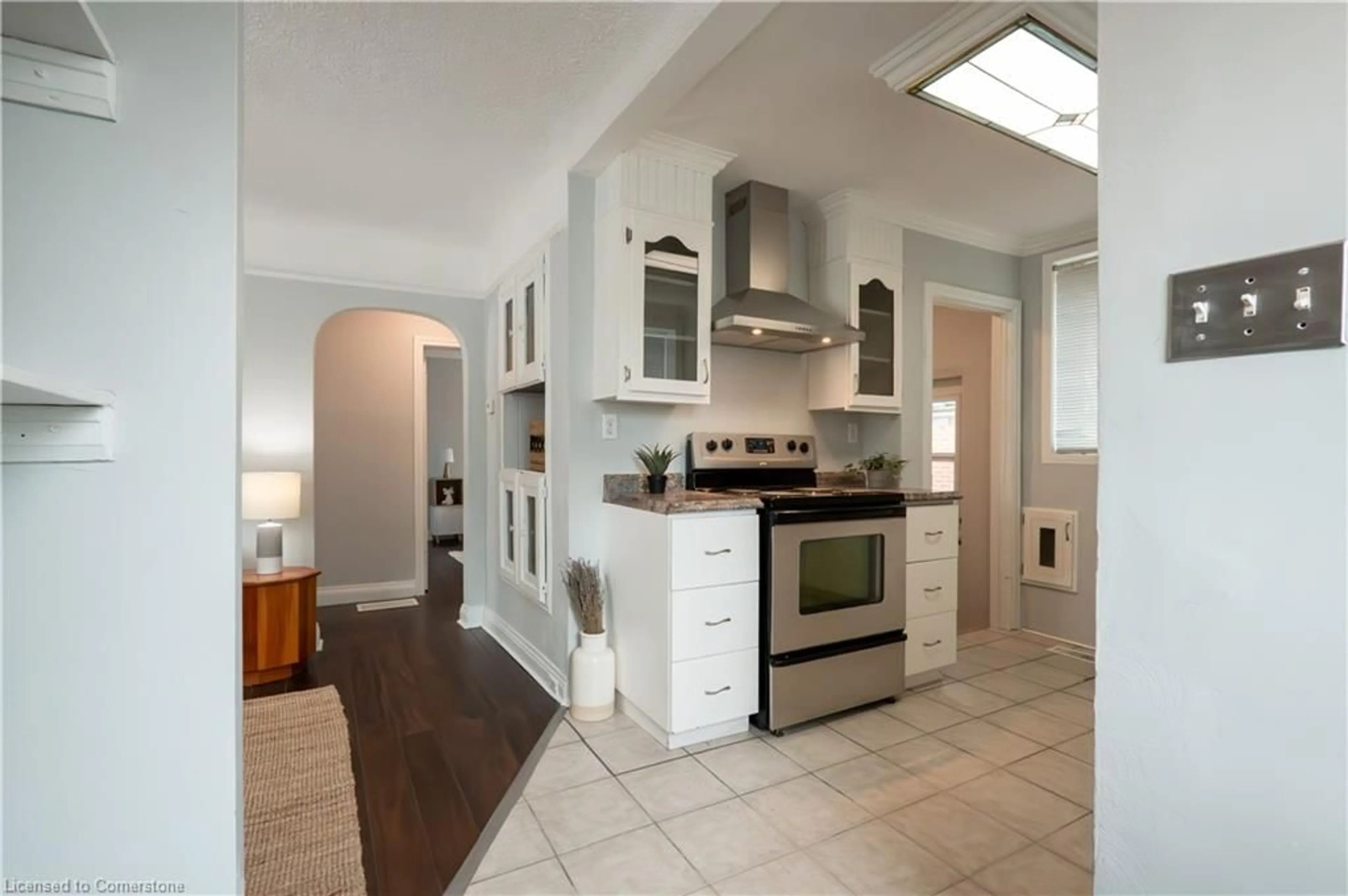Open concept kitchen, ceramic/tile floor for 263 Sydney St, Kitchener Ontario N2G 3V8