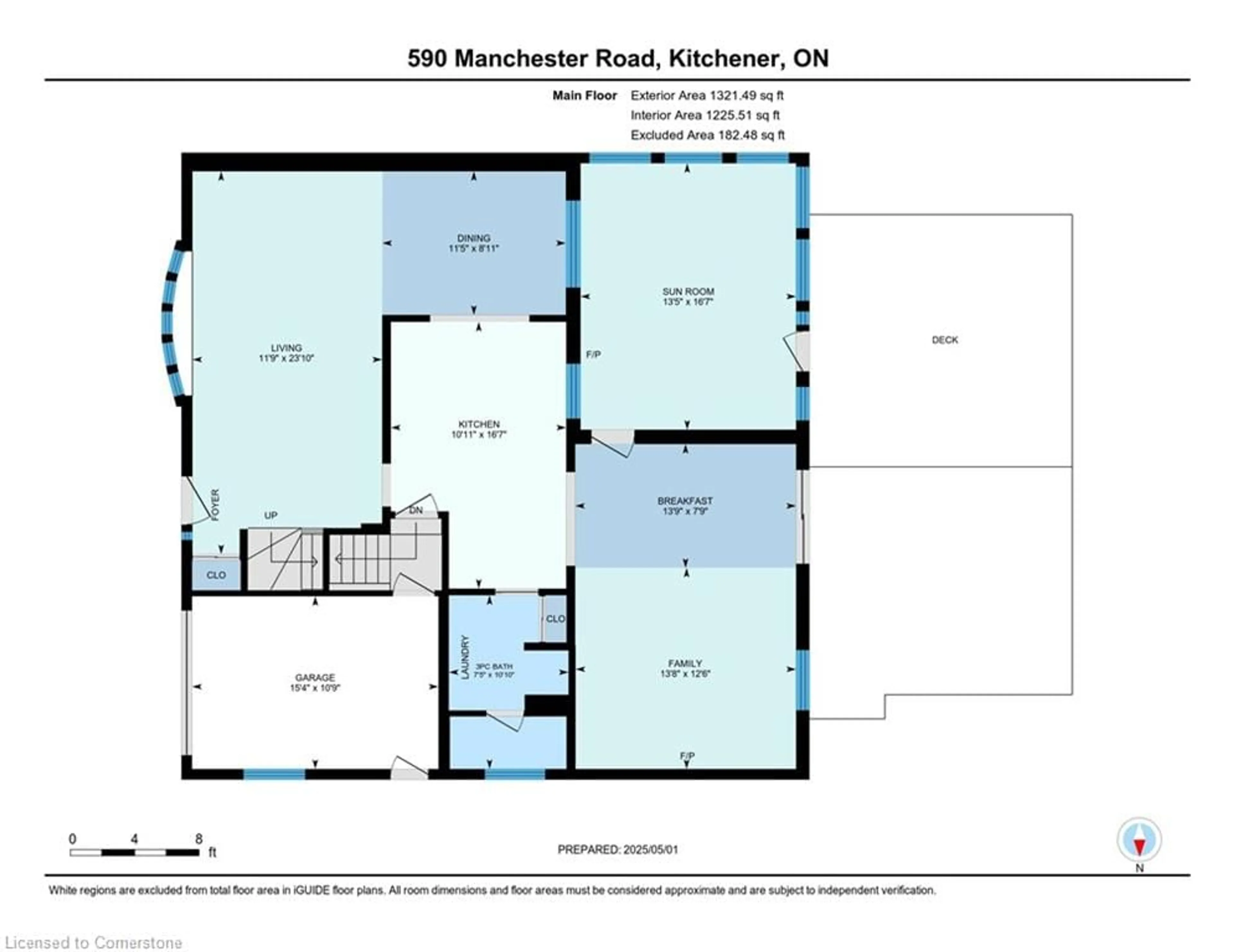 Floor plan for 590 Manchester Rd, Kitchener Ontario N2B 1B3