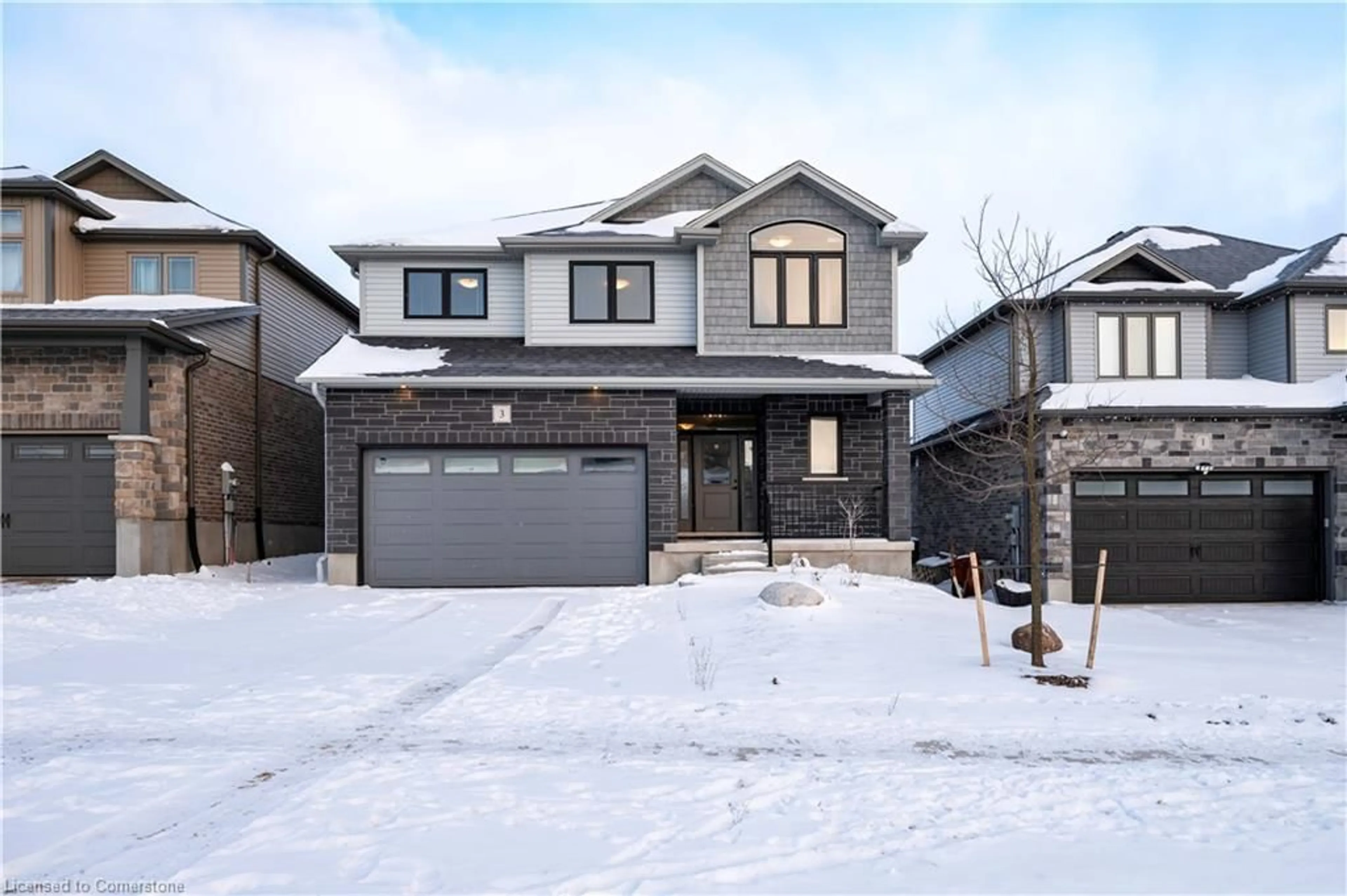 Home with brick exterior material, street for 3 Grundy Cres, Grand Valley Ontario L9W 7S7