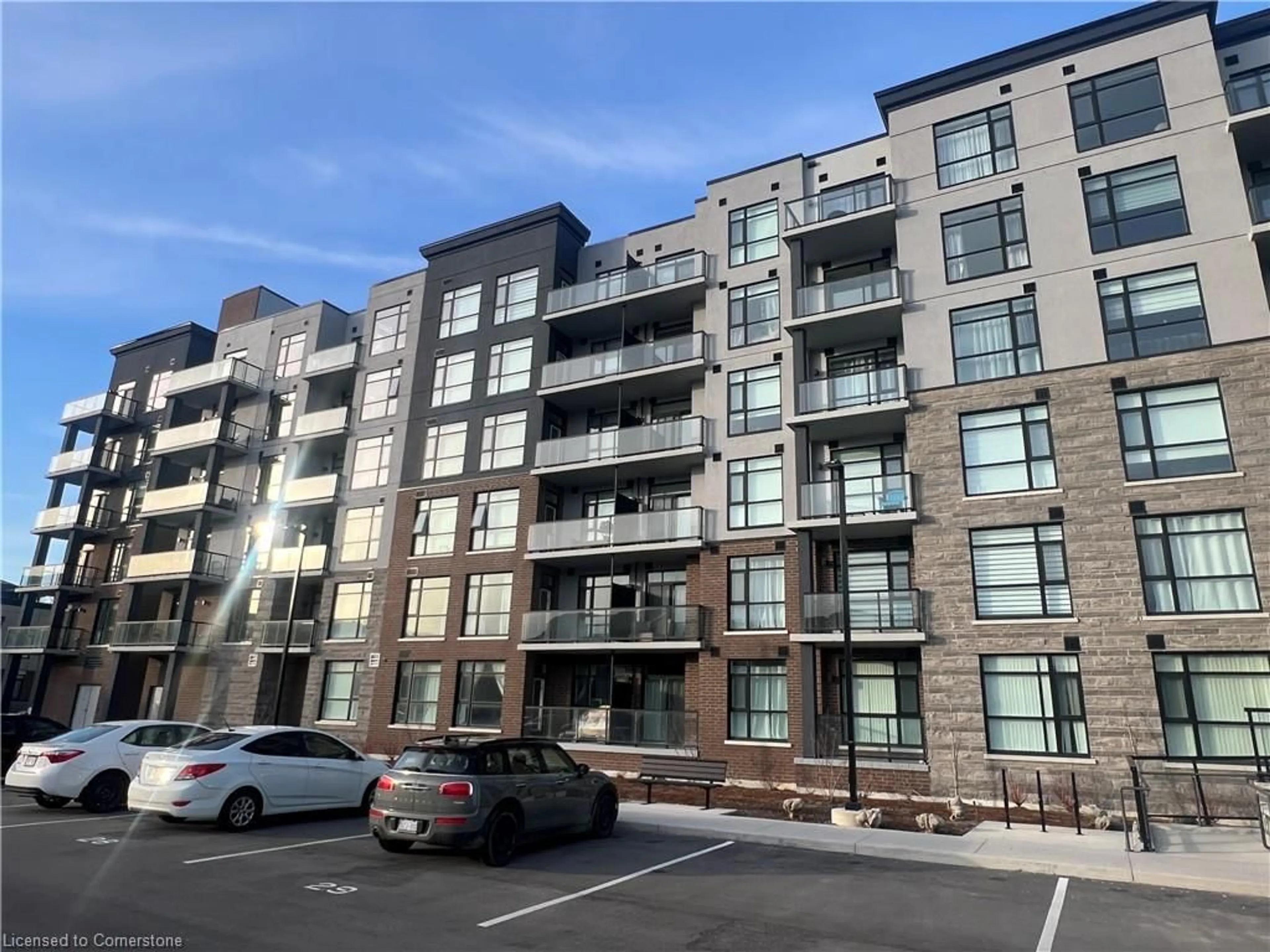 A pic from outside/outdoor area/front of a property/back of a property/a pic from drone, unknown for 600 North Service Rd #210, Stoney Creek Ontario L8E 5A7