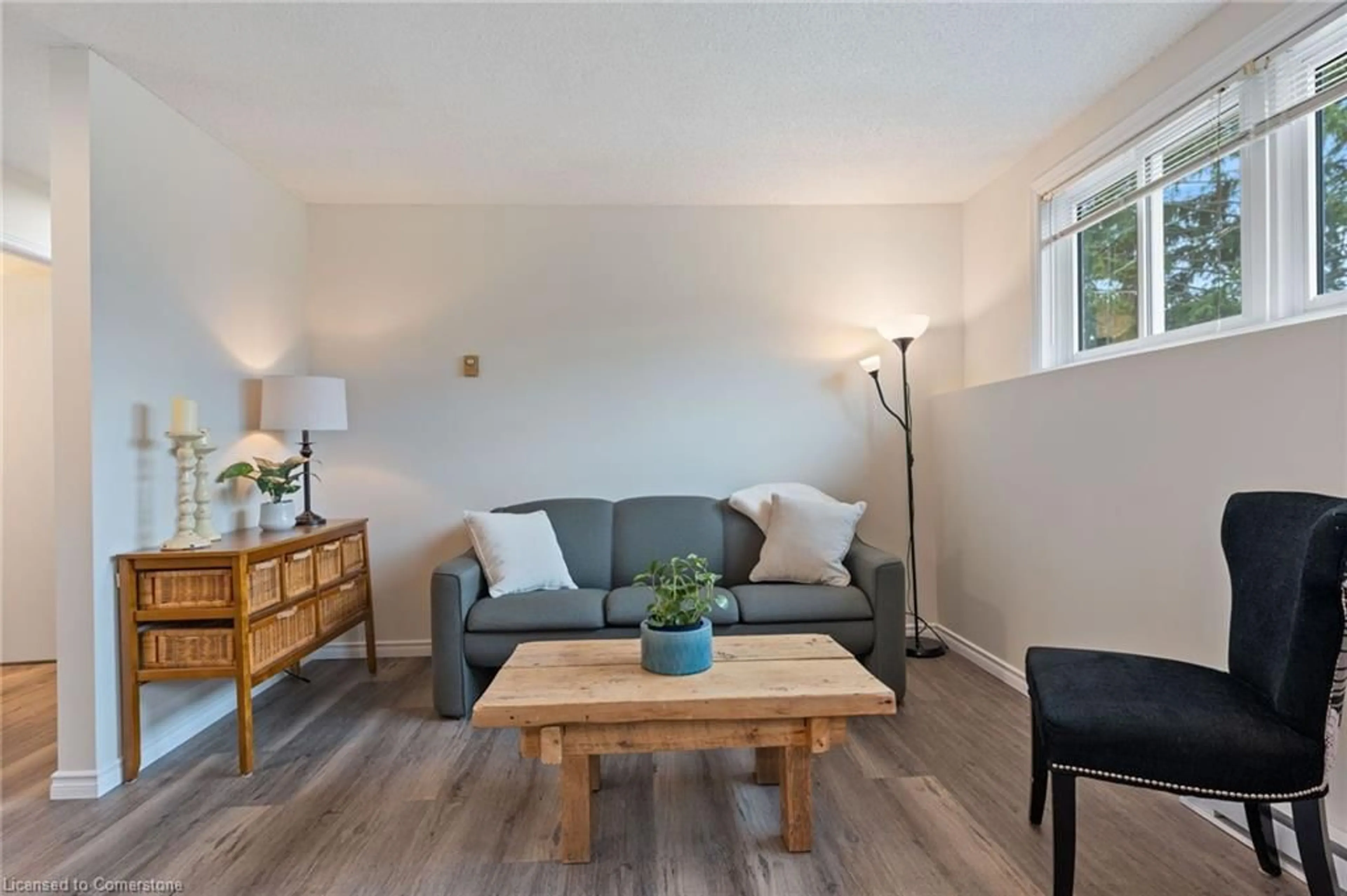 Living room with furniture, wood/laminate floor for 60 Donly Dr #101, Simcoe Ontario N3Y 5K3