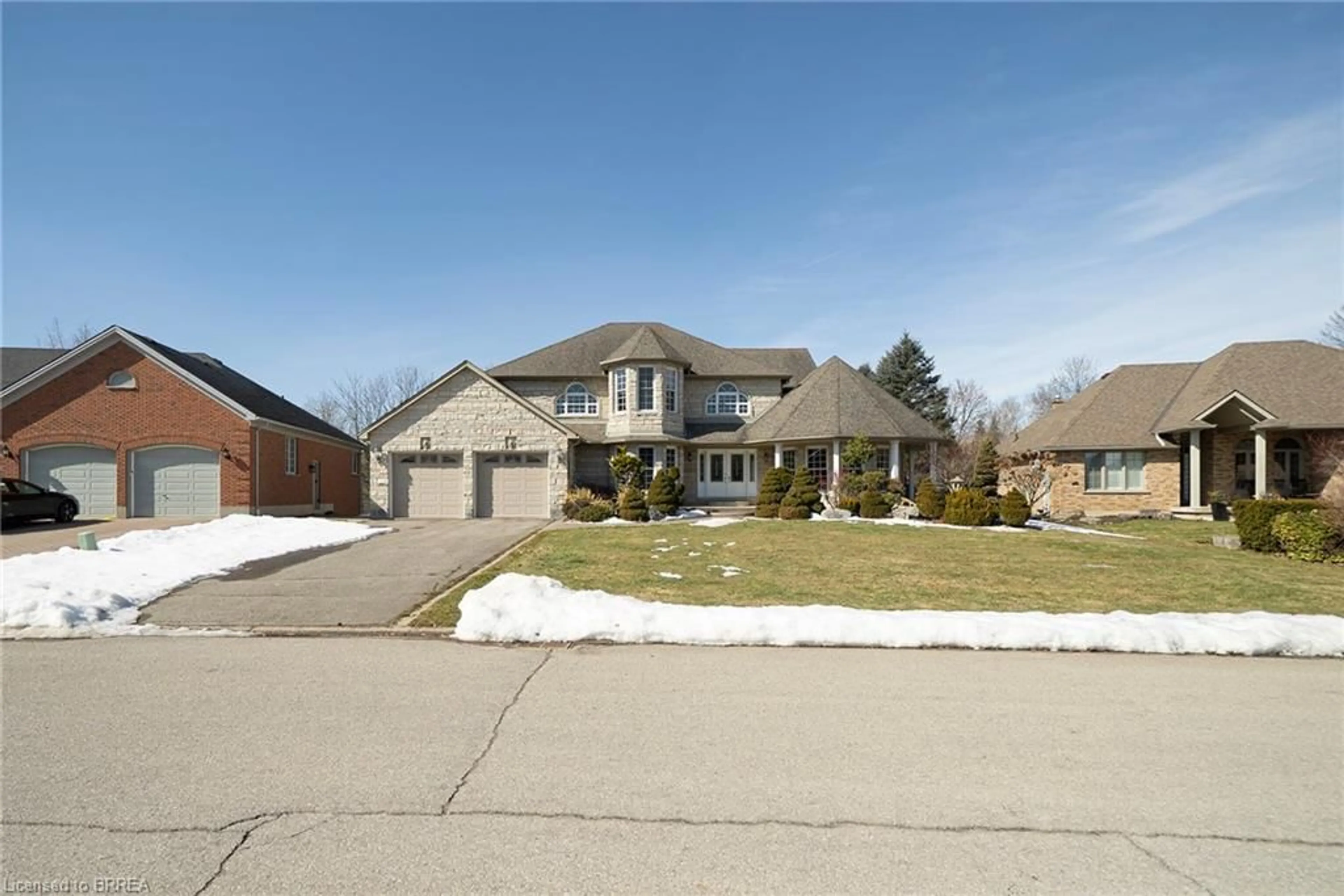 Home with brick exterior material, street for 15 Royal York Crt, St. George Ontario N0E 1N0