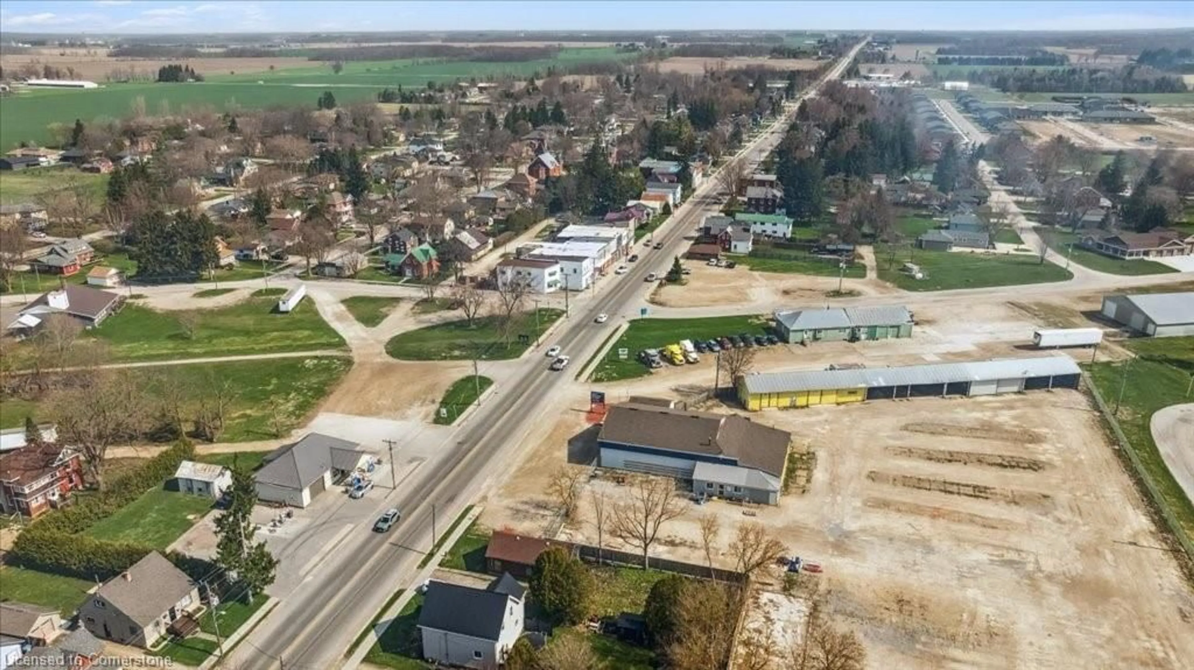 A pic from outside/outdoor area/front of a property/back of a property/a pic from drone, street for 239 Main St, Atwood Ontario N0G 1B0